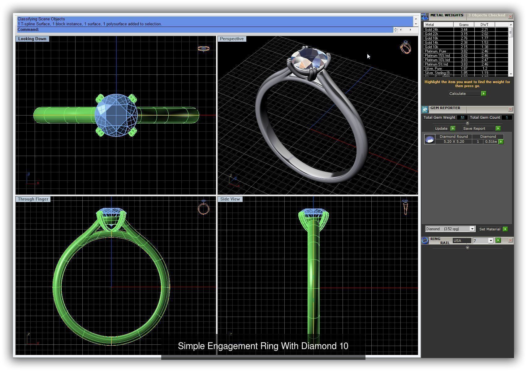 3DM 493 ENGAGEMENT RING FILES 3D Model Collection_131