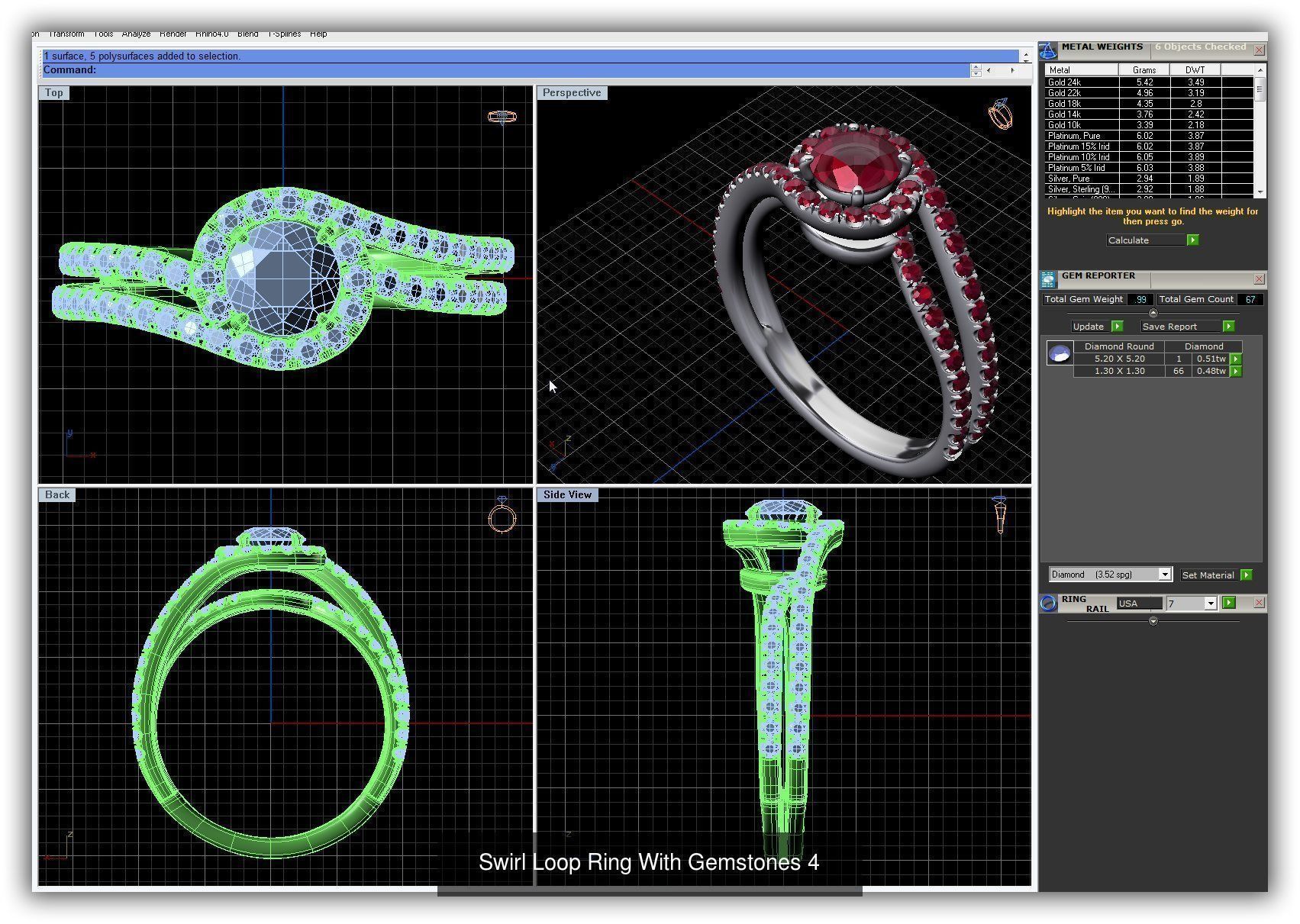 3DM 493 ENGAGEMENT RING FILES 3D Model Collection_244