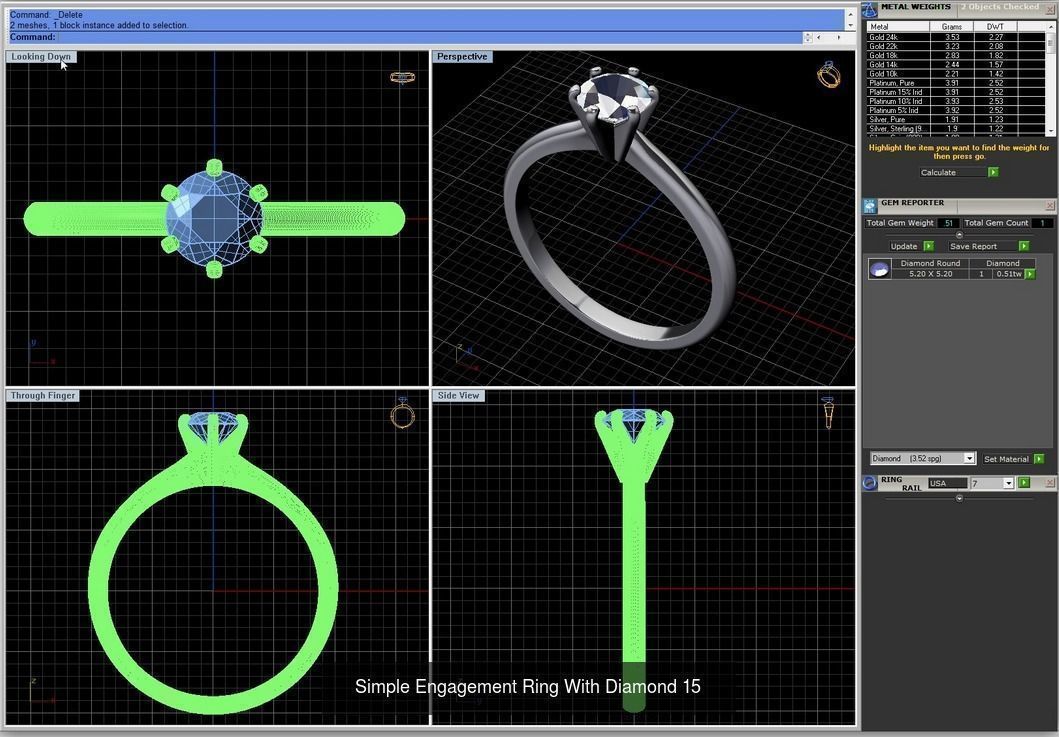 3DM 493 ENGAGEMENT RING FILES 3D Model Collection_137