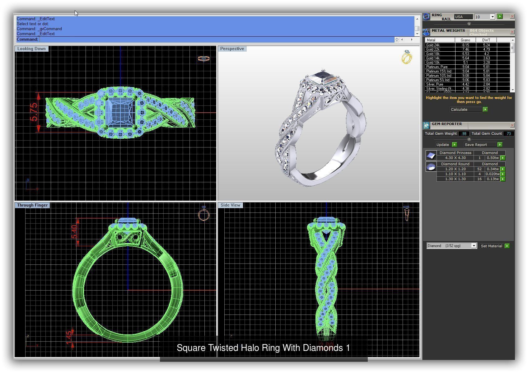 3DM 493 ENGAGEMENT RING FILES 3D Model Collection_114