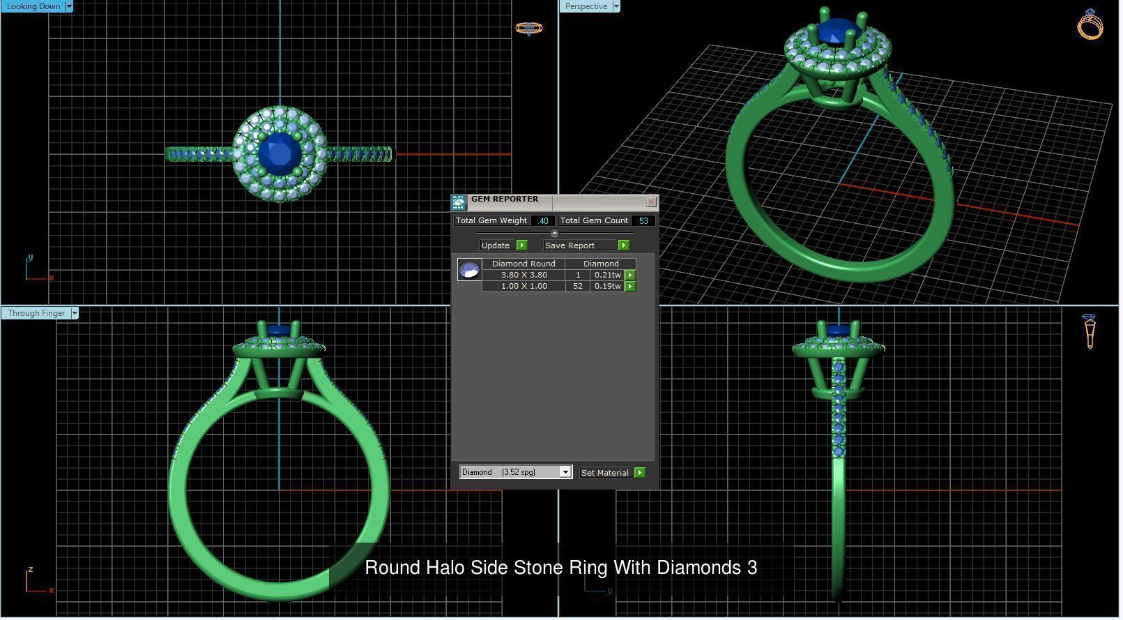3DM 493 ENGAGEMENT RING FILES 3D Model Collection_107