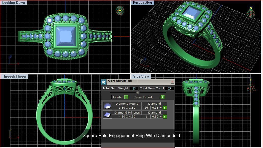 3DM 493 ENGAGEMENT RING FILES 3D Model Collection_54