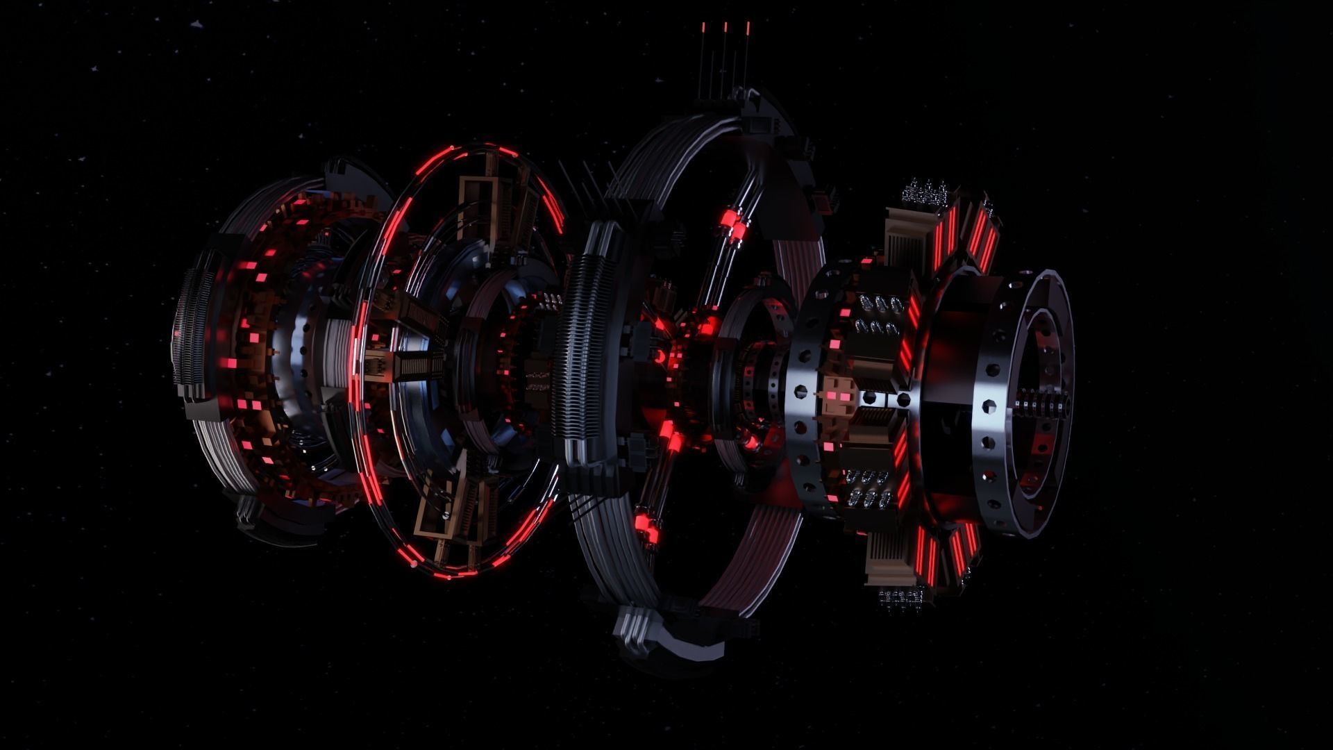 Alien Spaceship 3D model_2