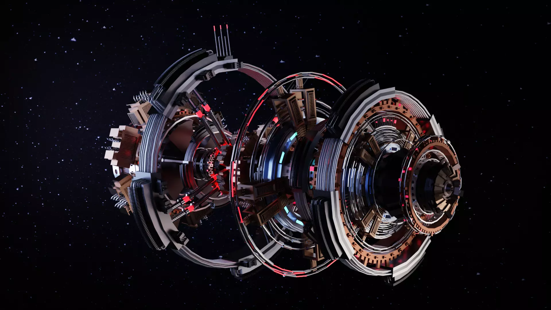 Alien Spaceship 3D model_0