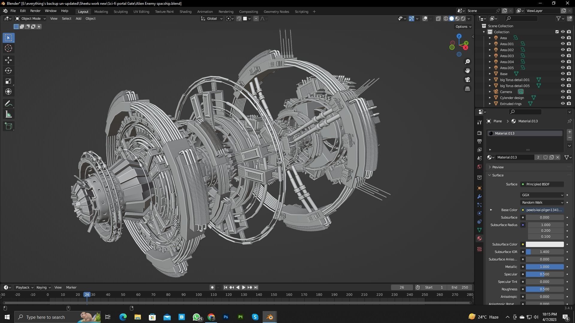 Alien Spaceship 3D model_6