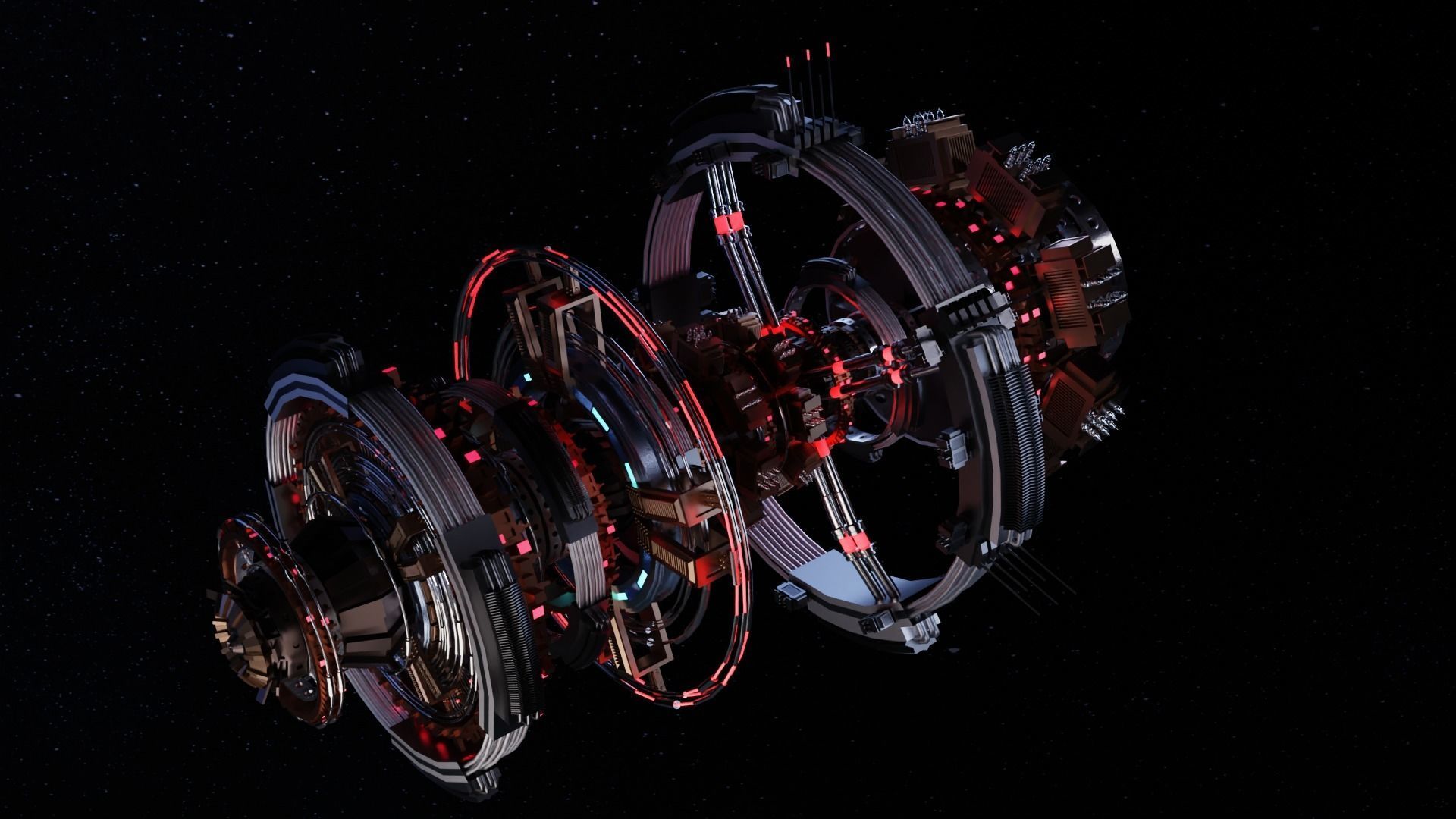 Alien Spaceship 3D model_1