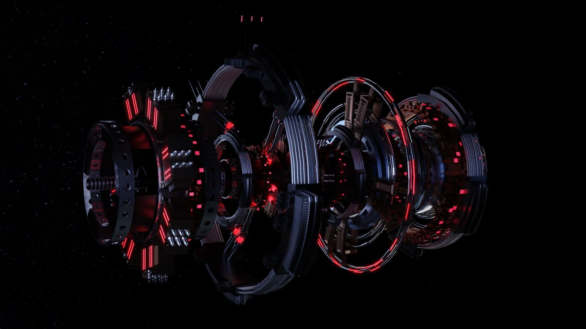 Alien Spaceship 3D model_4