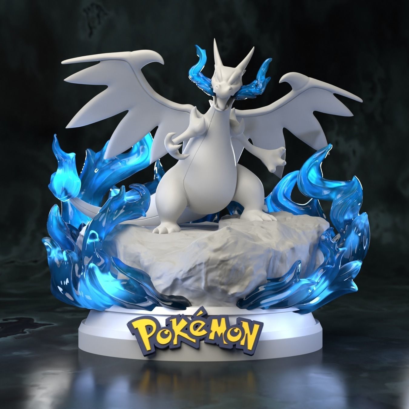 Pokemon - Mega Charizard X Figure 3D print model_1