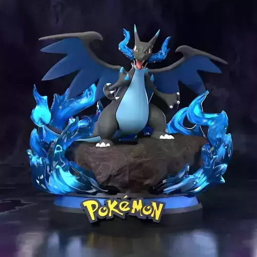 Pokemon - Mega Charizard X Figure 3D print model