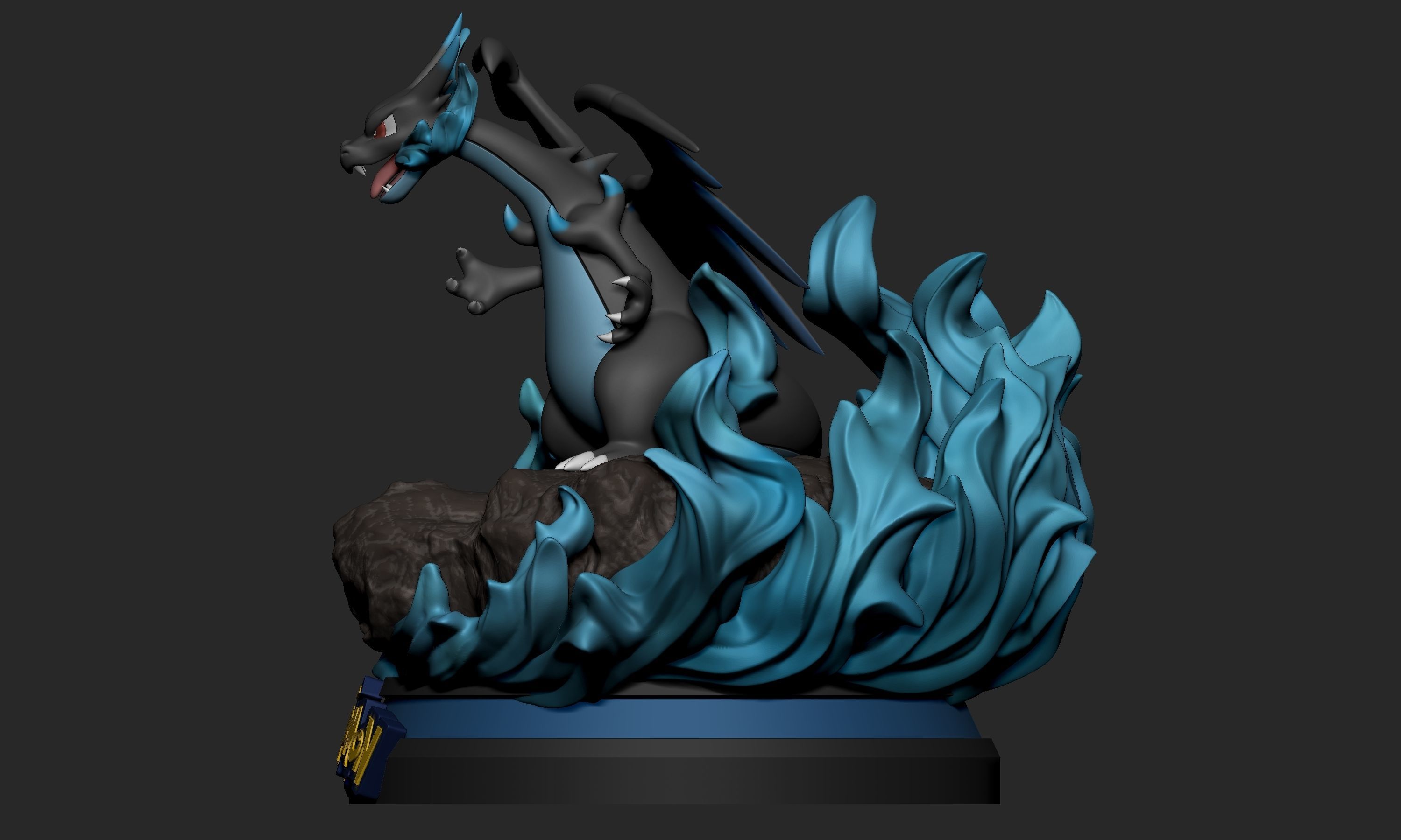 Pokemon - Mega Charizard X Figure 3D print model_11