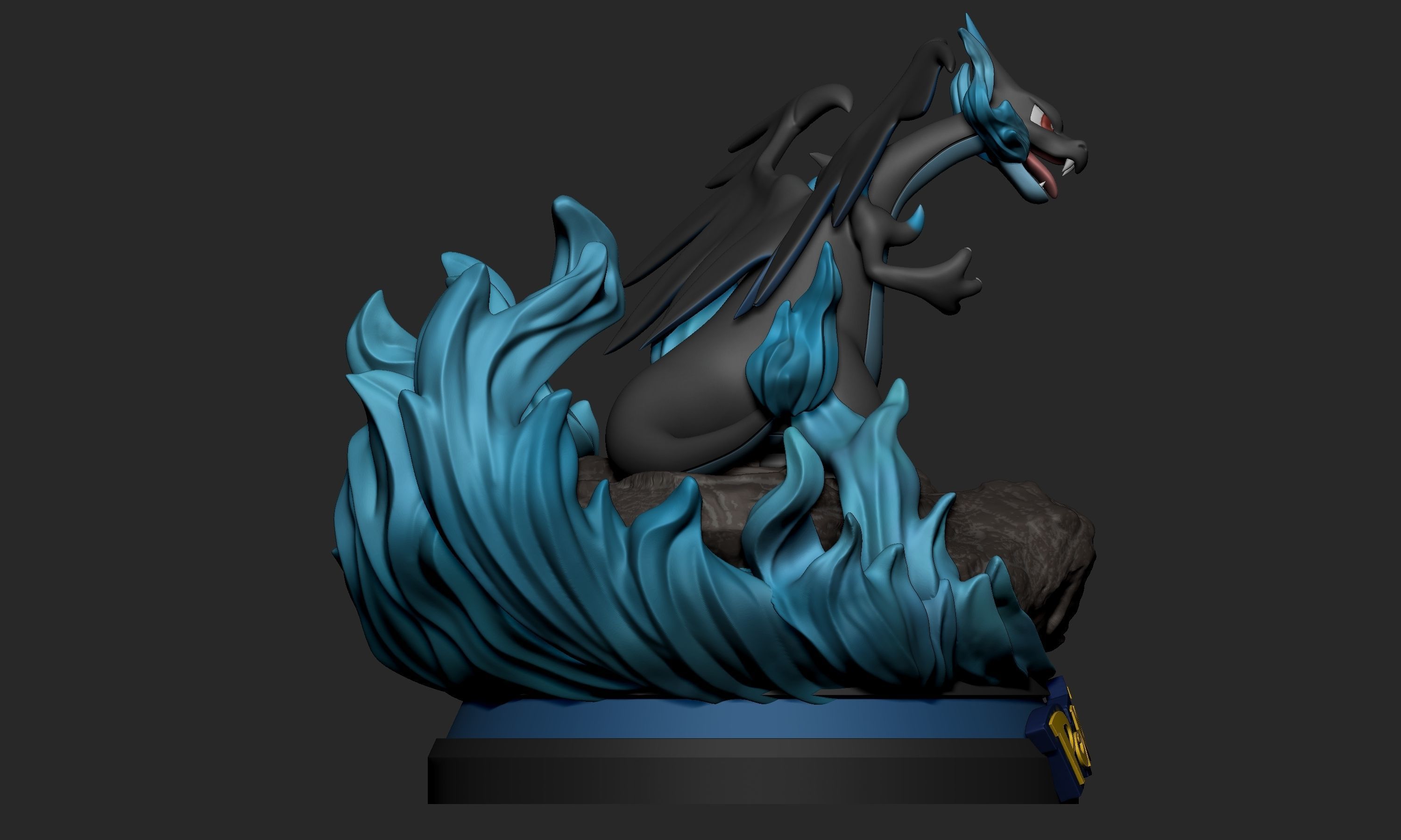 Pokemon - Mega Charizard X Figure 3D print model_8