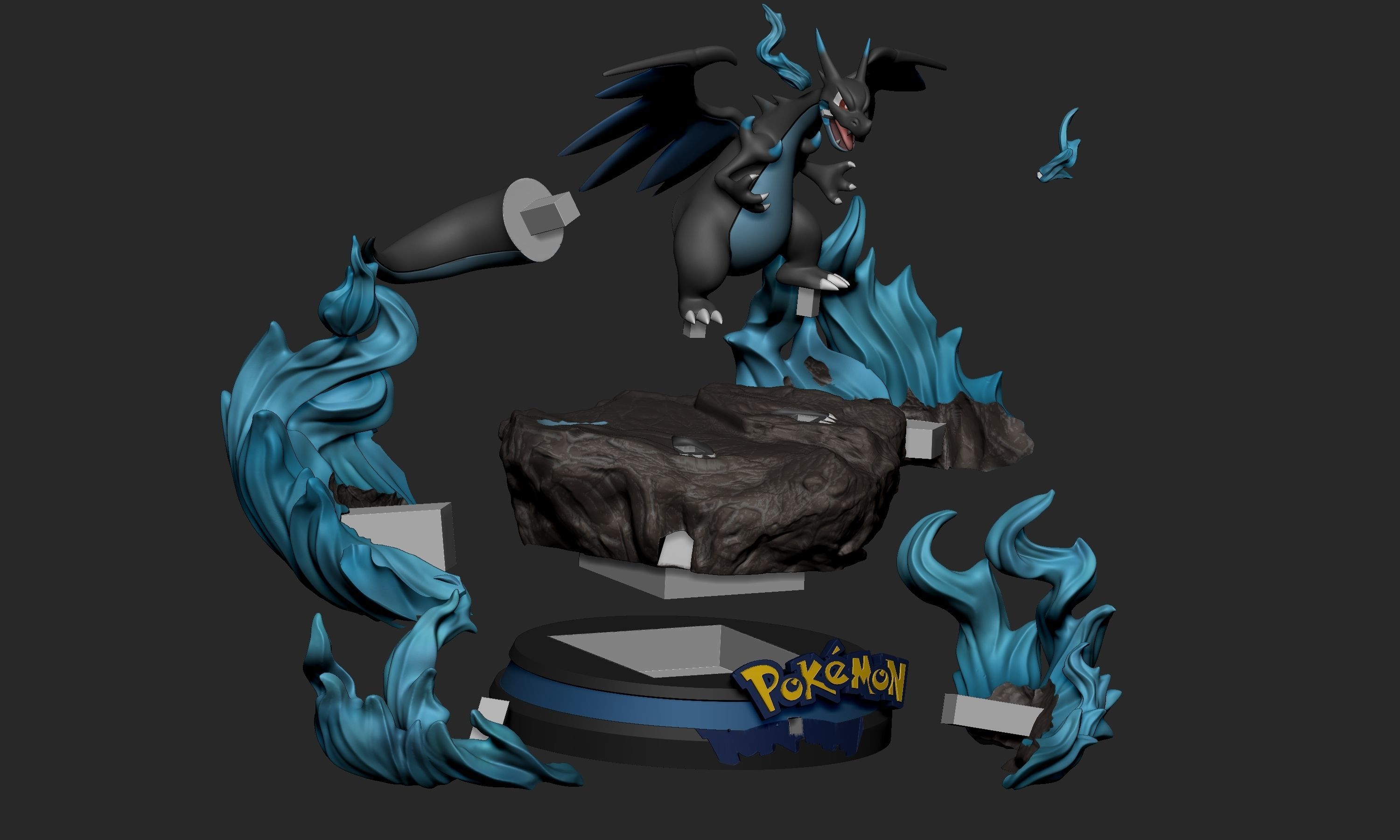 Pokemon - Mega Charizard X Figure 3D print model_14