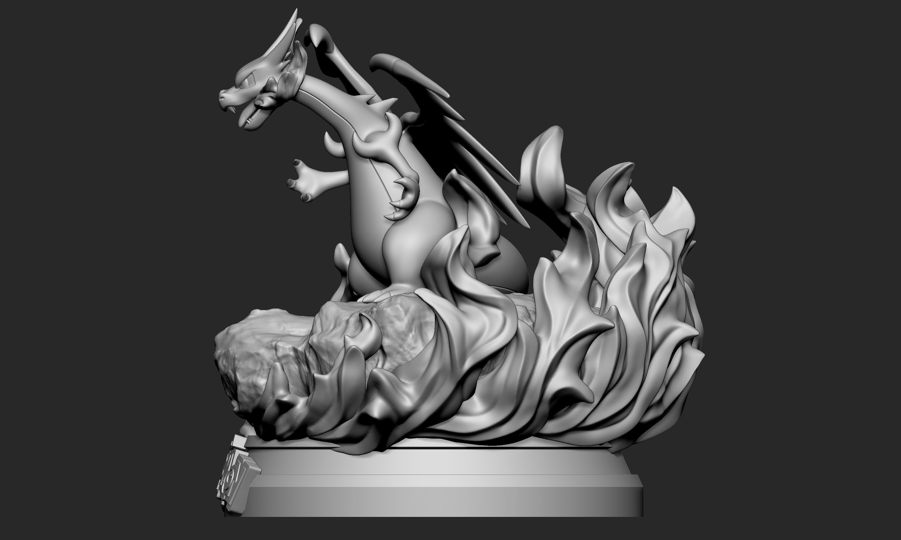 Pokemon - Mega Charizard X Figure 3D print model_10