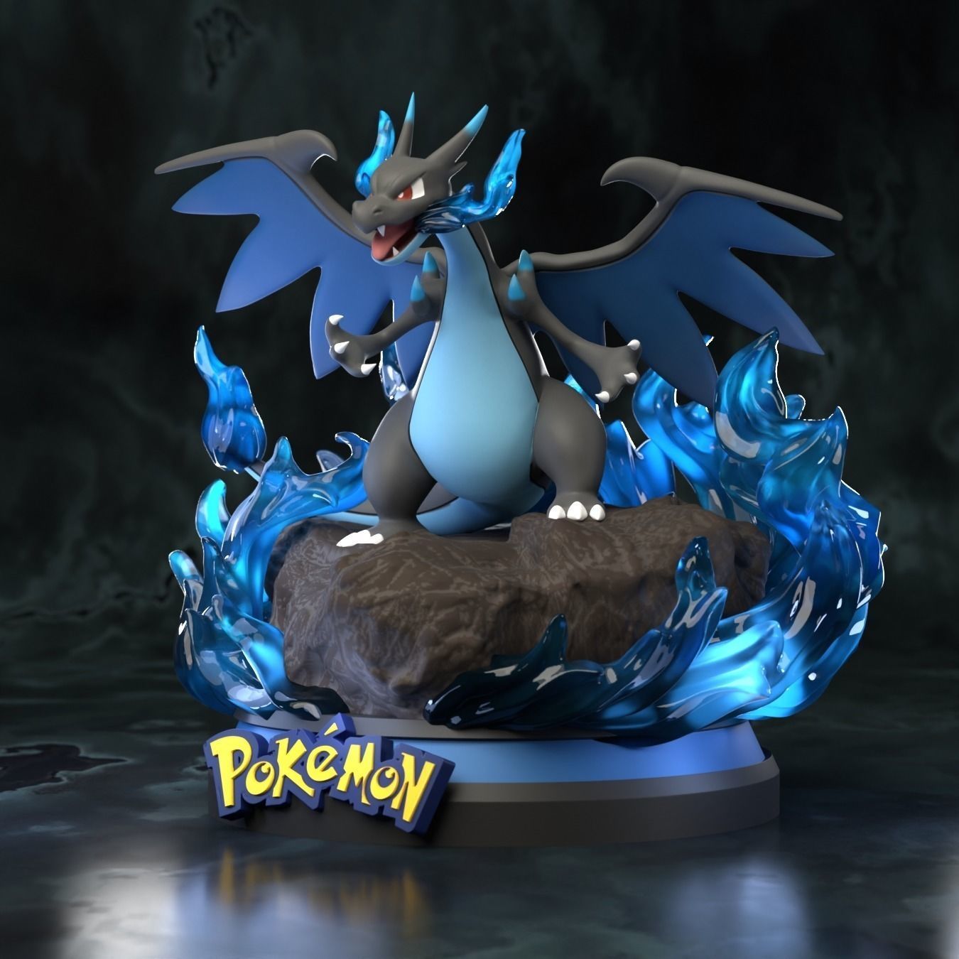 Pokemon - Mega Charizard X Figure 3D print model_13
