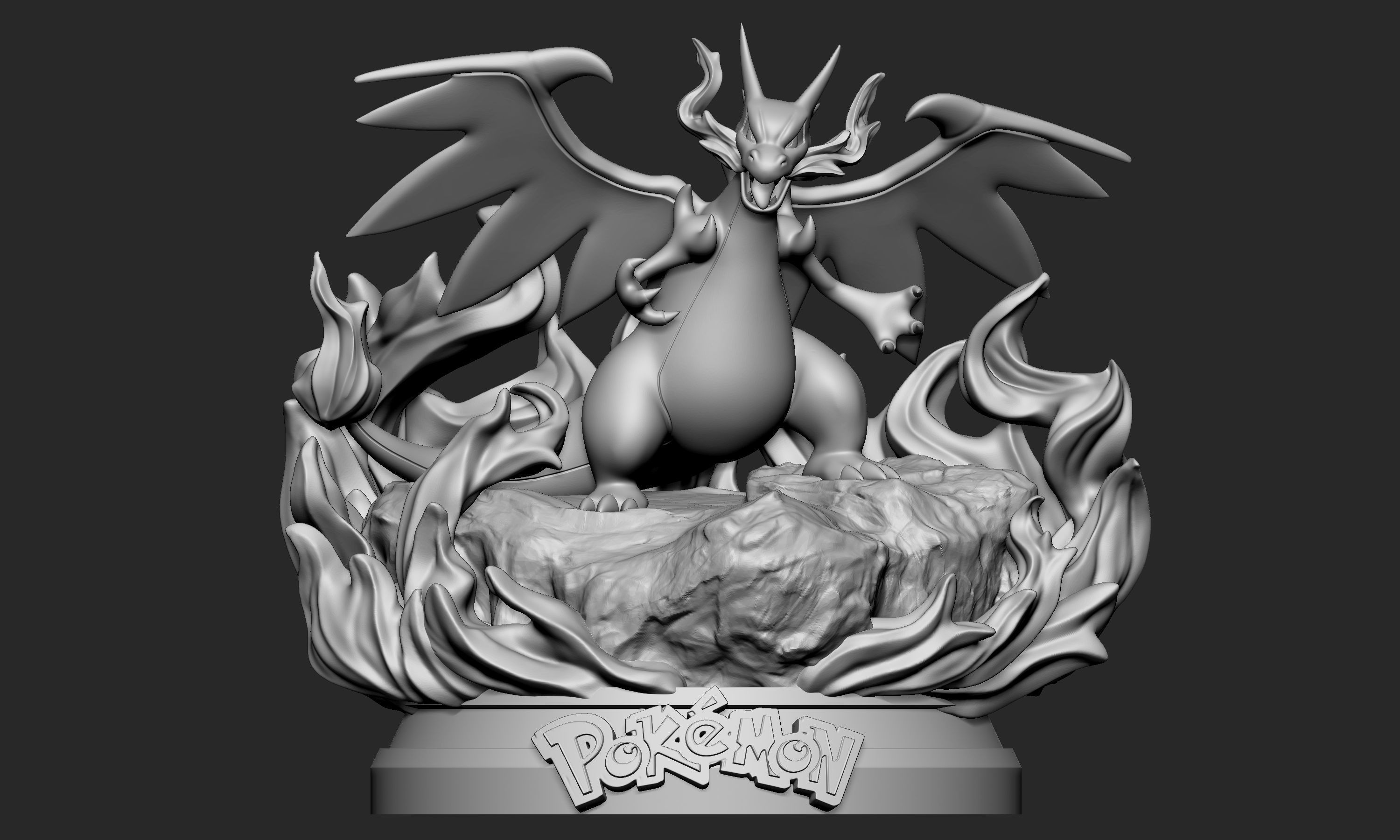 Pokemon - Mega Charizard X Figure 3D print model_6