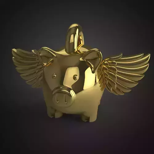 Flying Pig pendant 3D print model