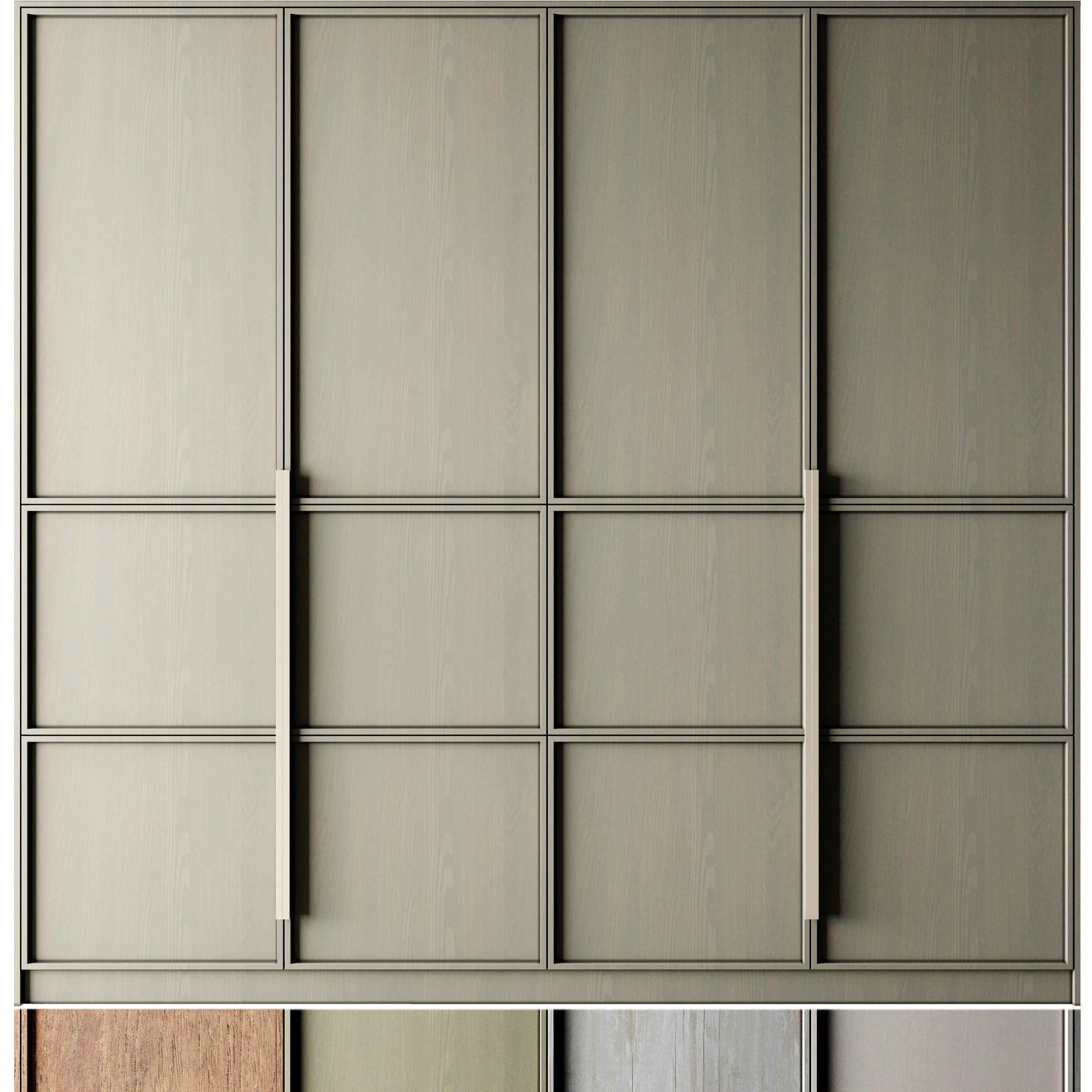 wardrobe 010 - 4 color Low-poly 3D model_1