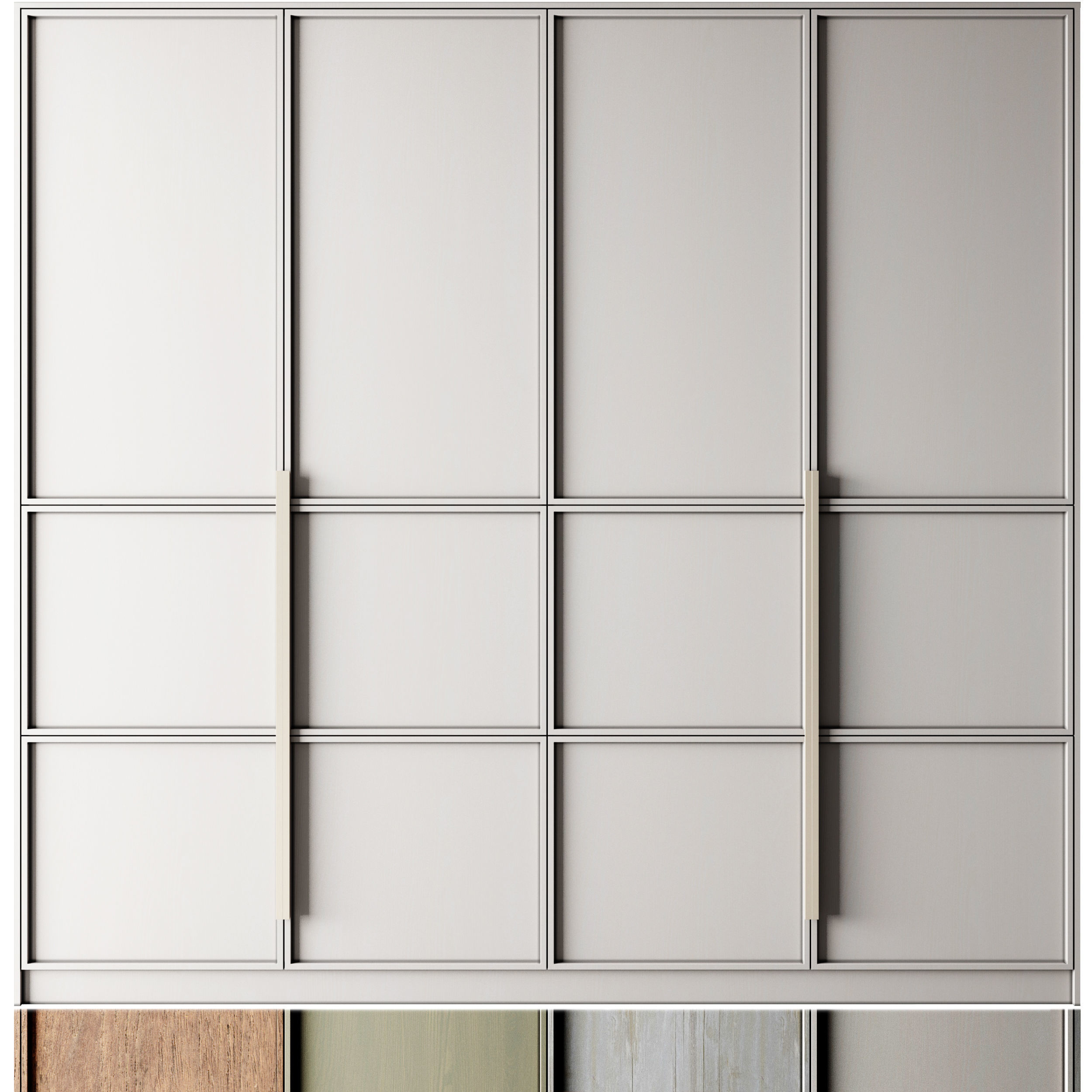 wardrobe 010 - 4 color Low-poly 3D model_3