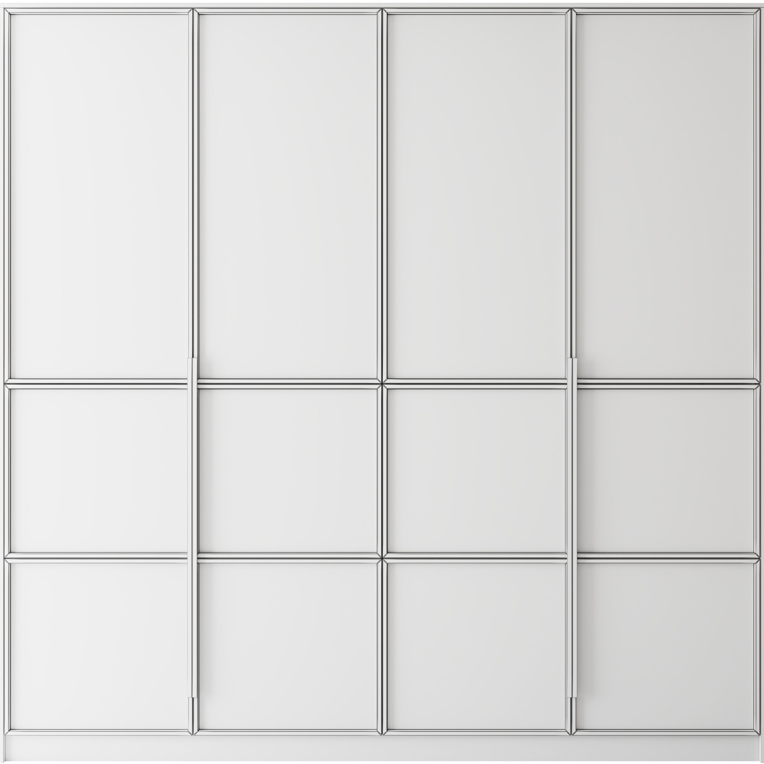 wardrobe 010 - 4 color Low-poly 3D model_5