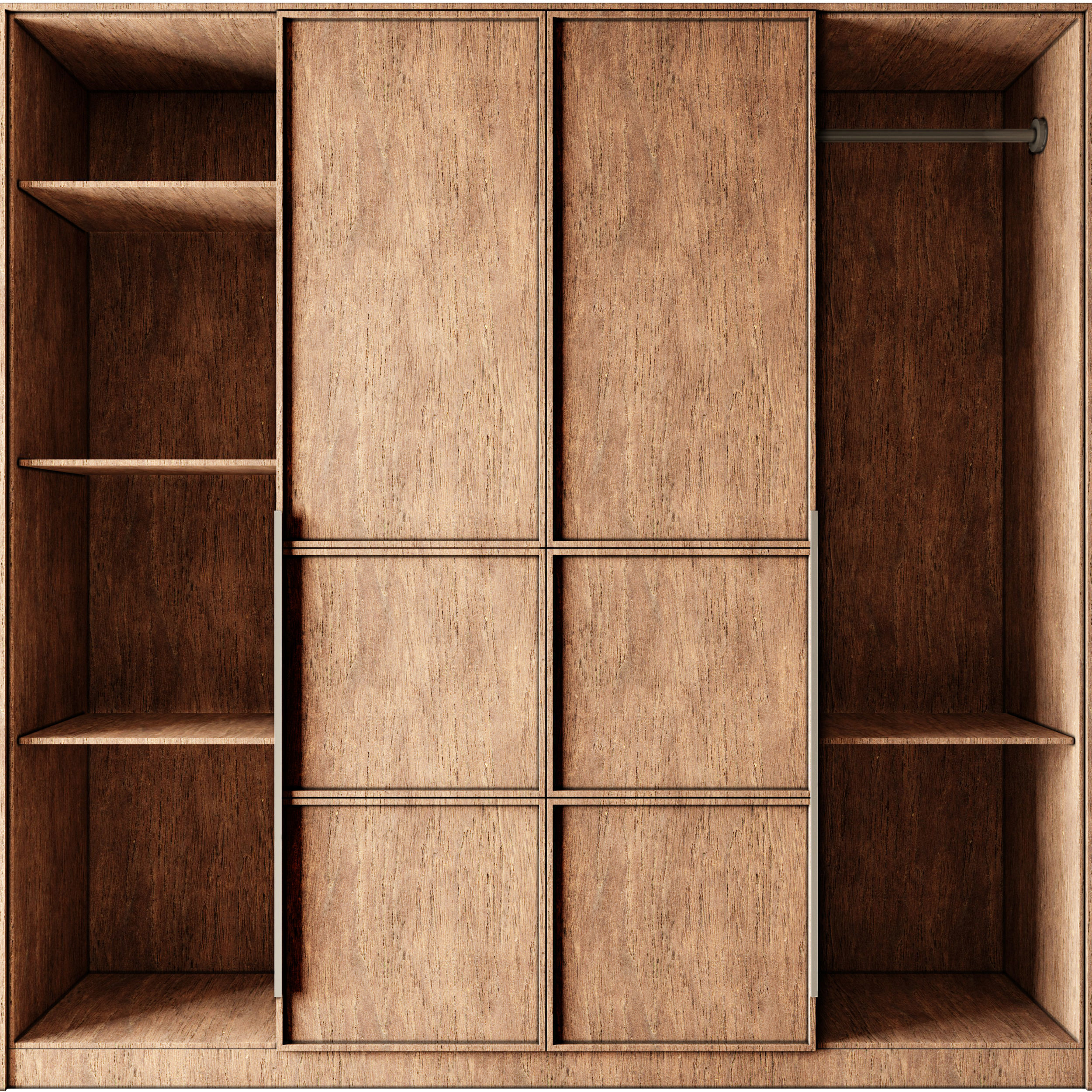wardrobe 010 - 4 color Low-poly 3D model_4