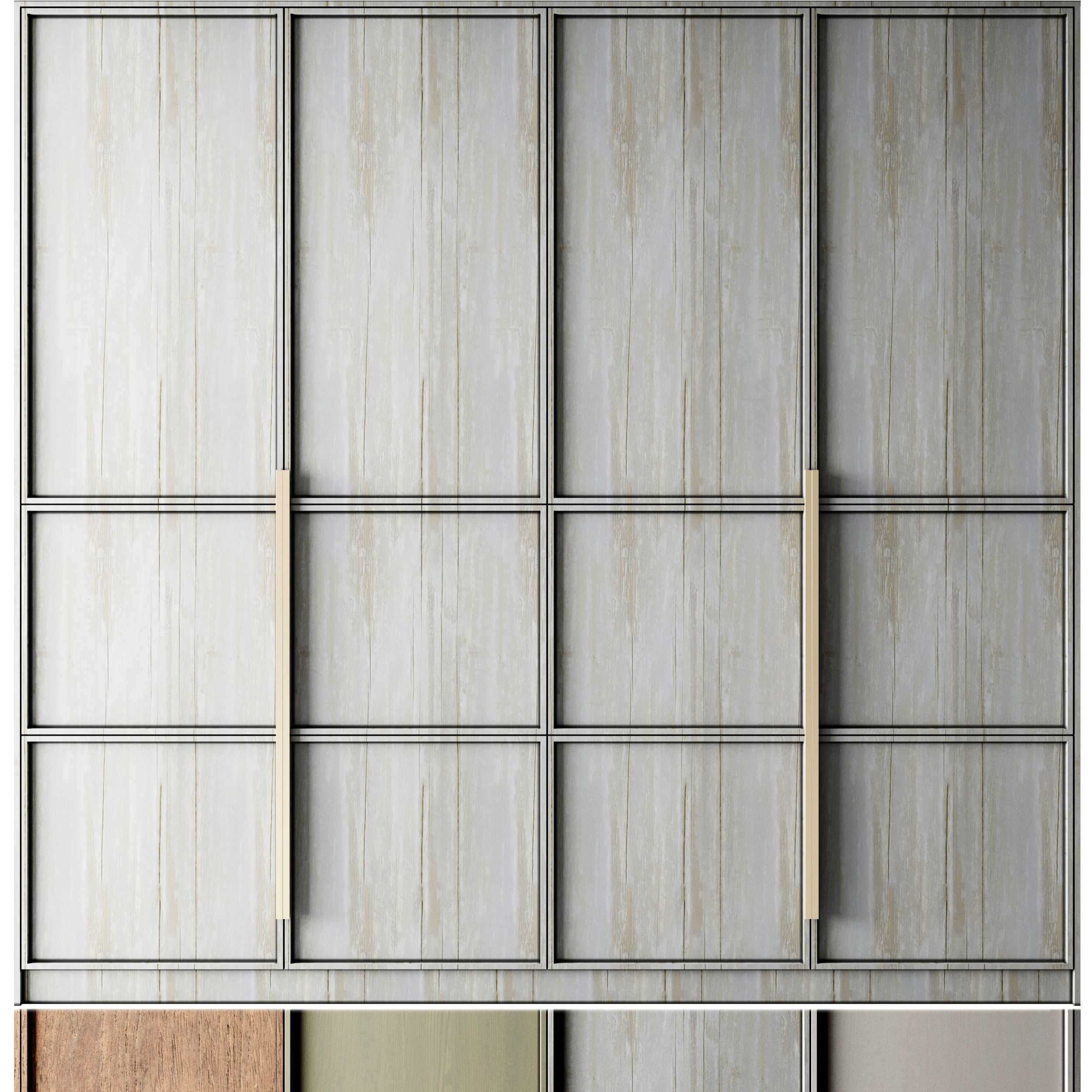 wardrobe 010 - 4 color Low-poly 3D model_2