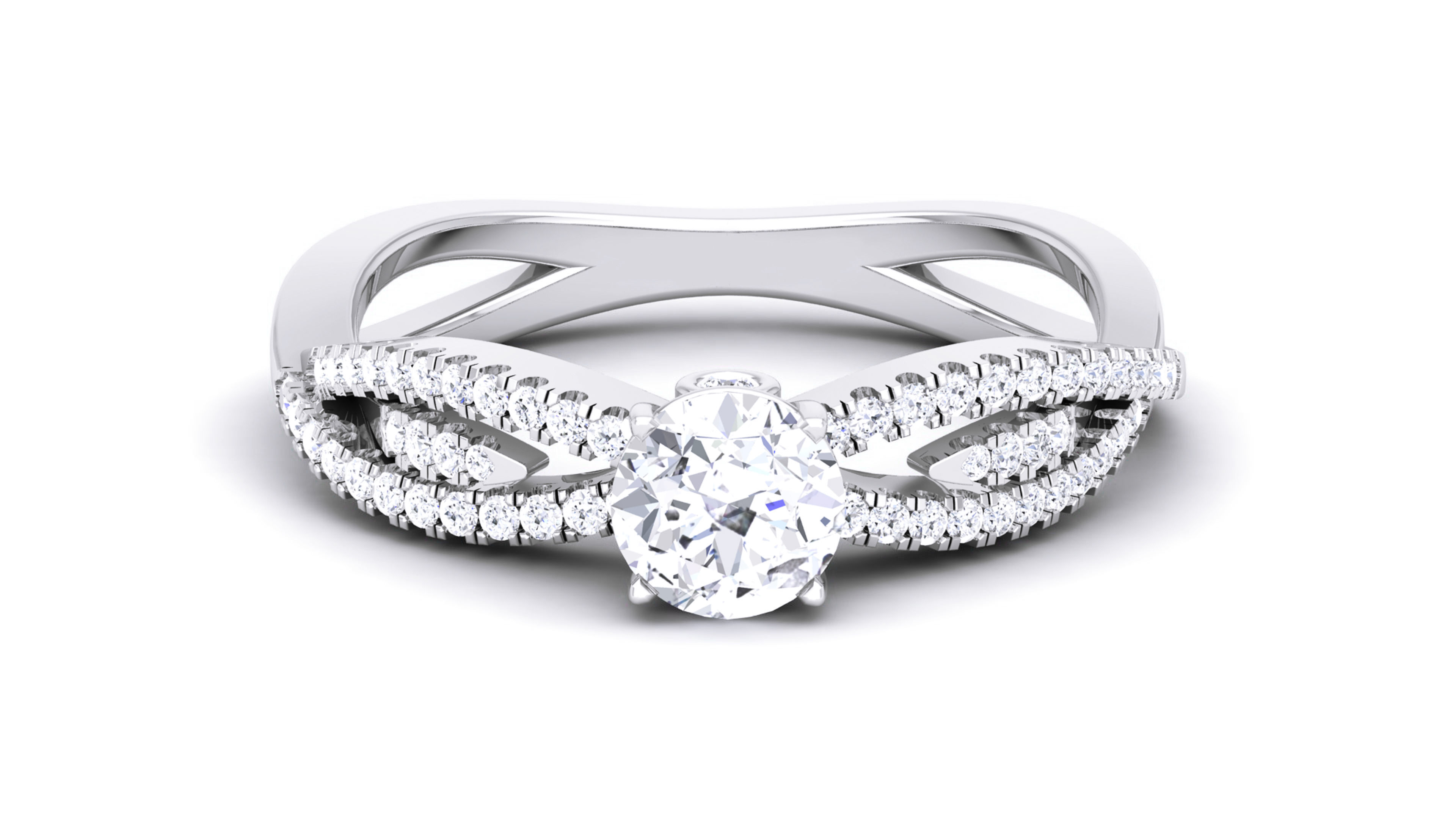 Women Solitaire Ring 3dm render details 3D print model_10