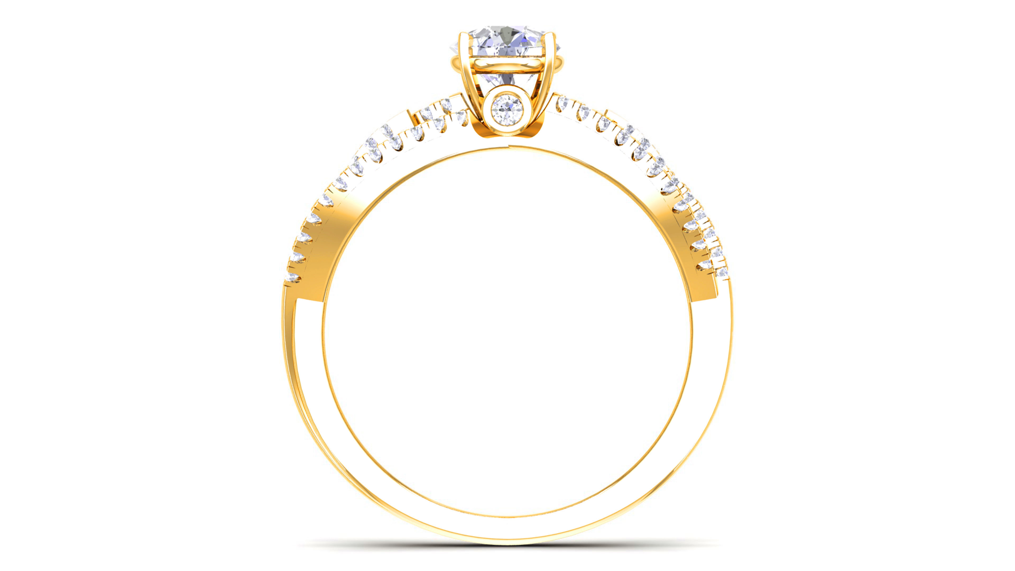 Women Solitaire Ring 3dm render details 3D print model_4