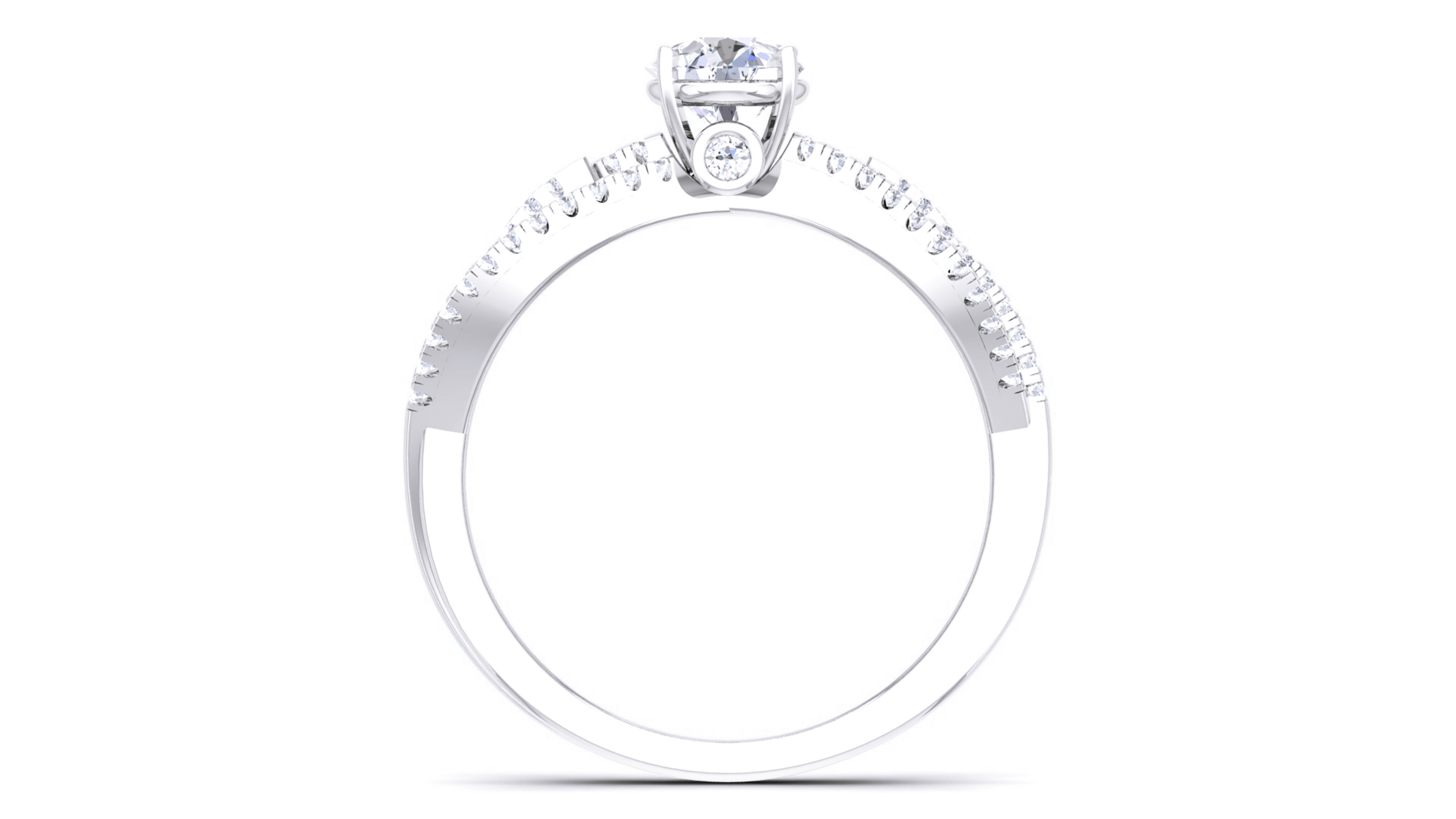 Women Solitaire Ring 3dm render details 3D print model_3