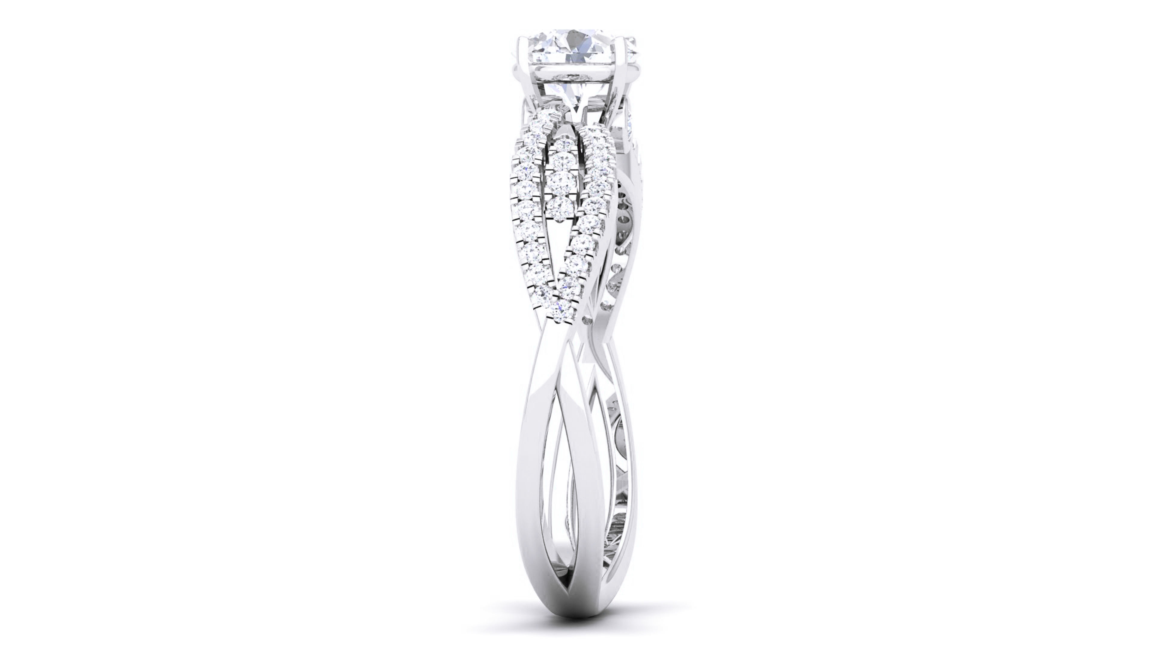 Women Solitaire Ring 3dm render details 3D print model_7