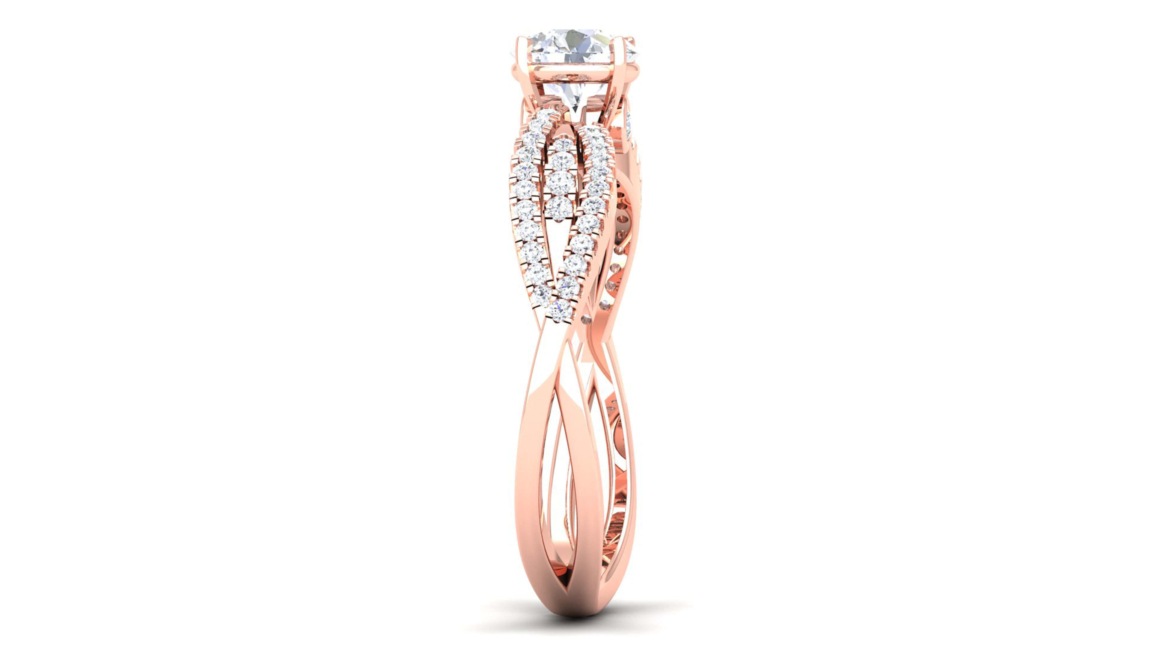 Women Solitaire Ring 3dm render details 3D print model_8