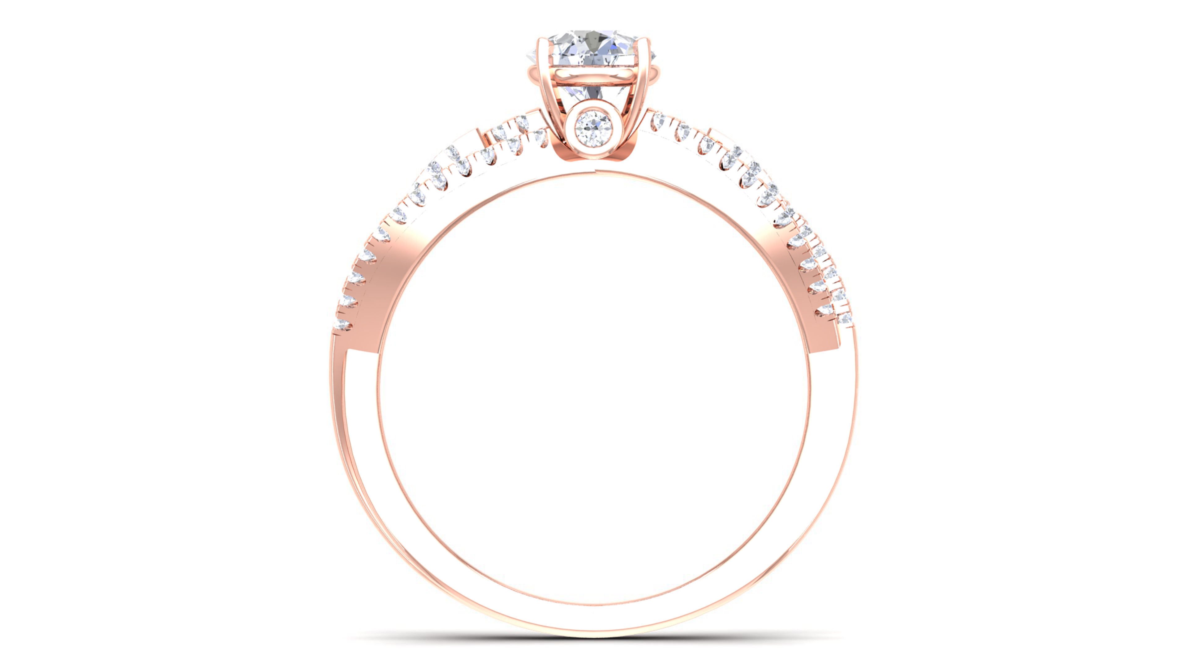 Women Solitaire Ring 3dm render details 3D print model_5