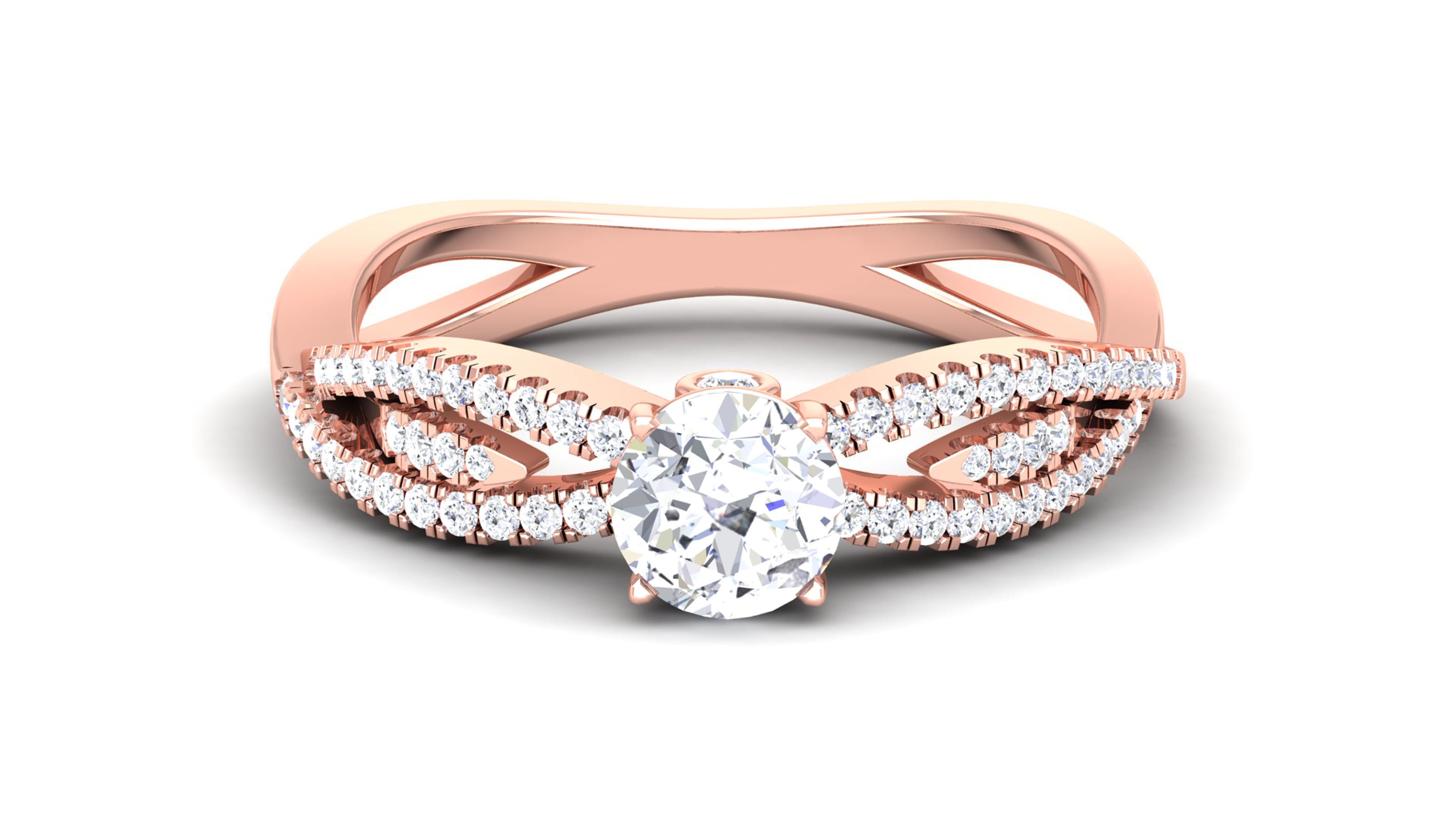 Women Solitaire Ring 3dm render details 3D print model_9