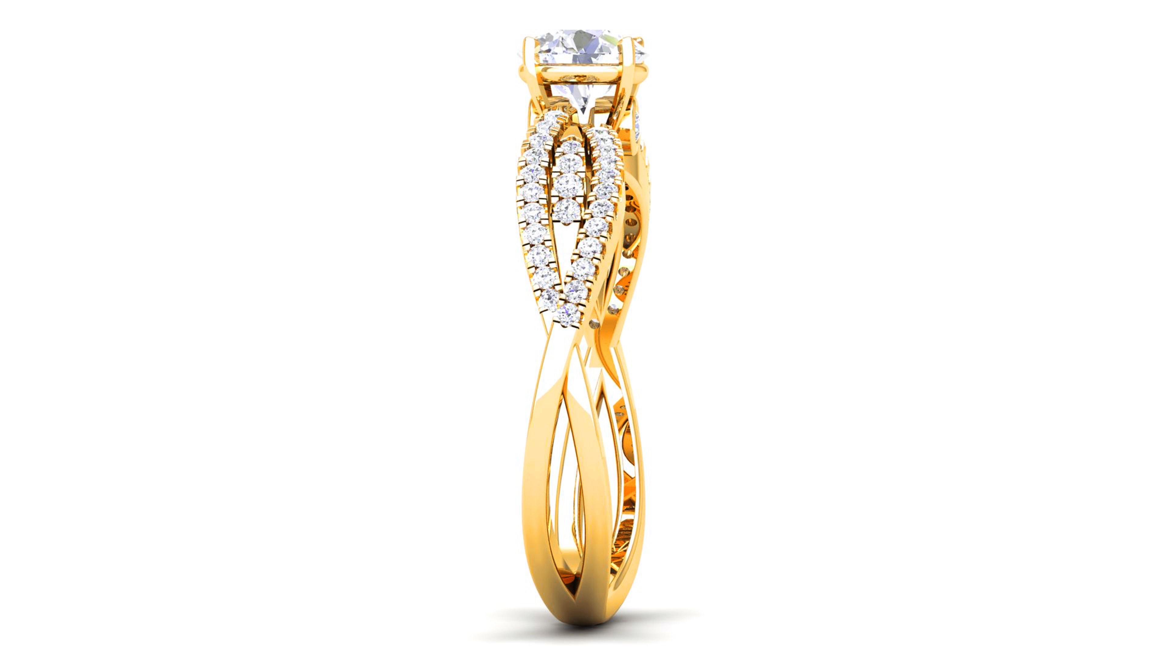Women Solitaire Ring 3dm render details 3D print model_6