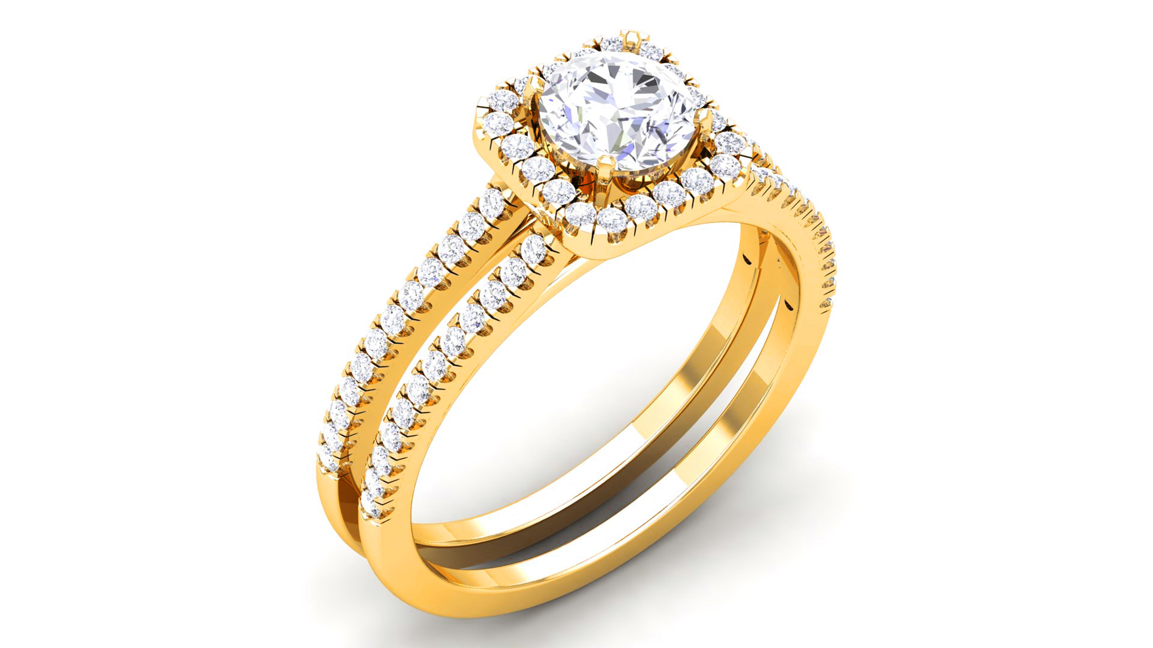 Women Solitaire Ring 3dm render details 3D print model_1