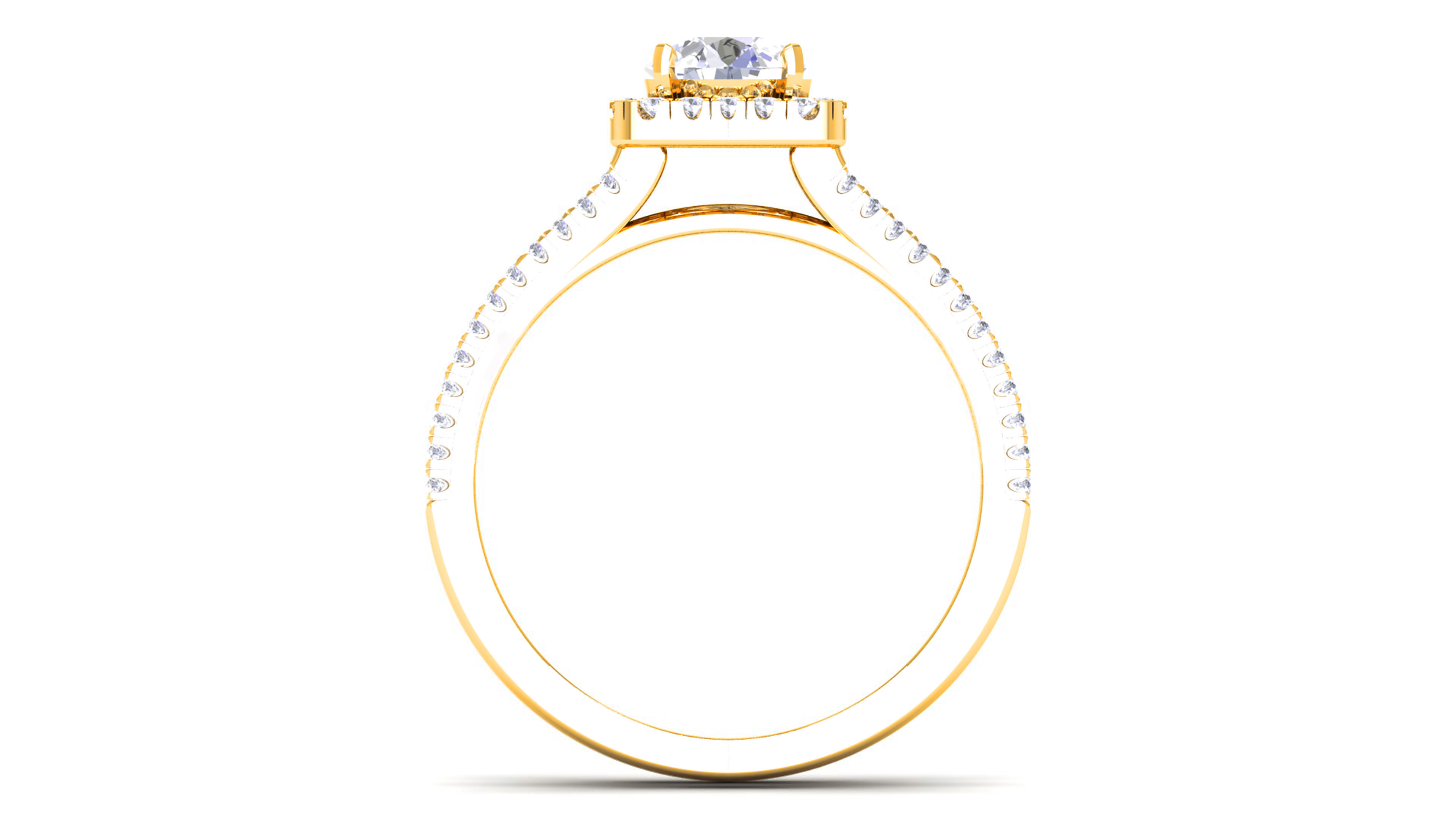 Women Solitaire Ring 3dm render details 3D print model_3