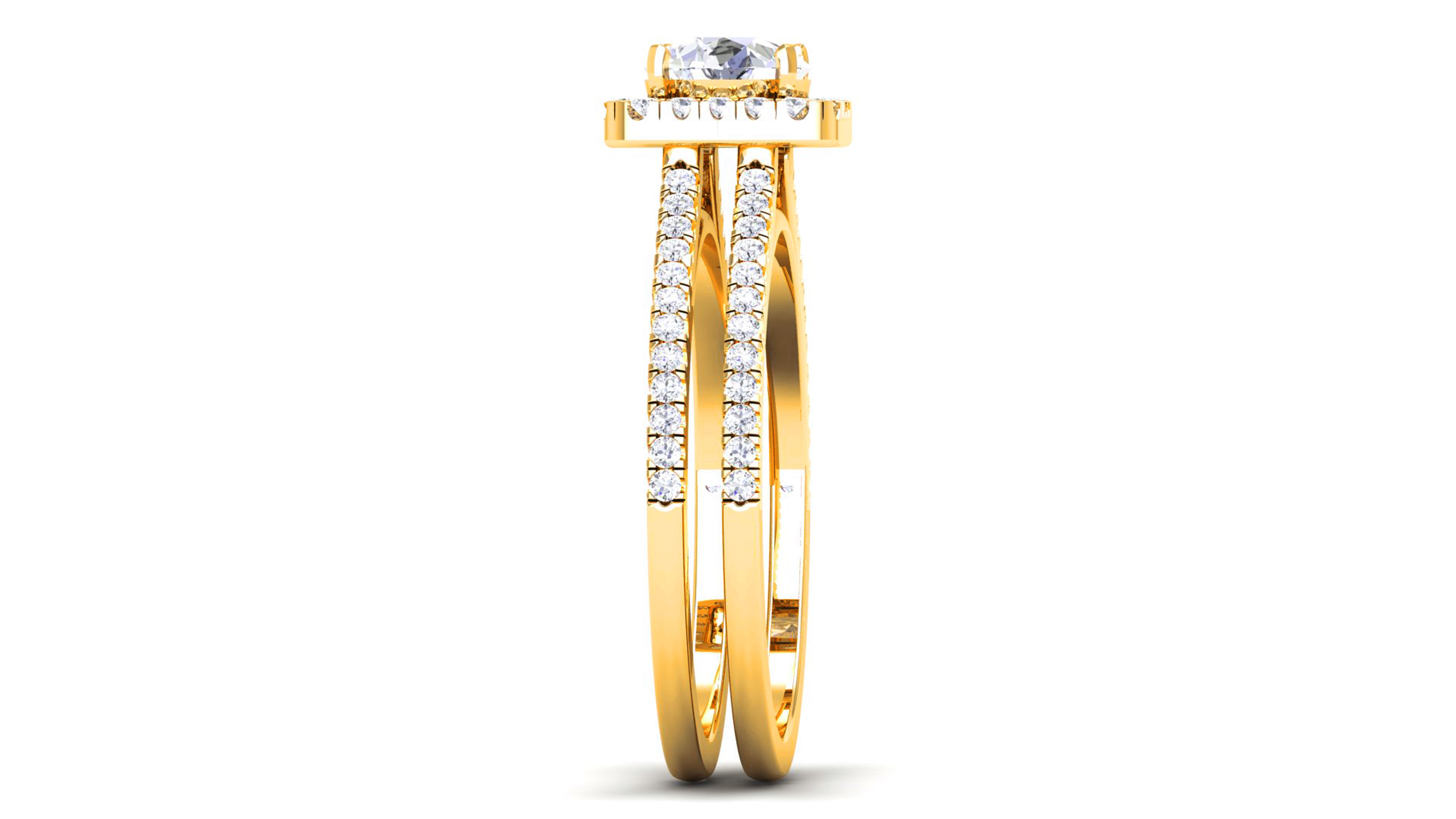 Women Solitaire Ring 3dm render details 3D print model_7