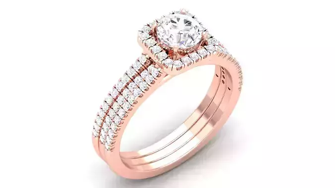 Women Solitaire Ring 3dm render details 3D print model