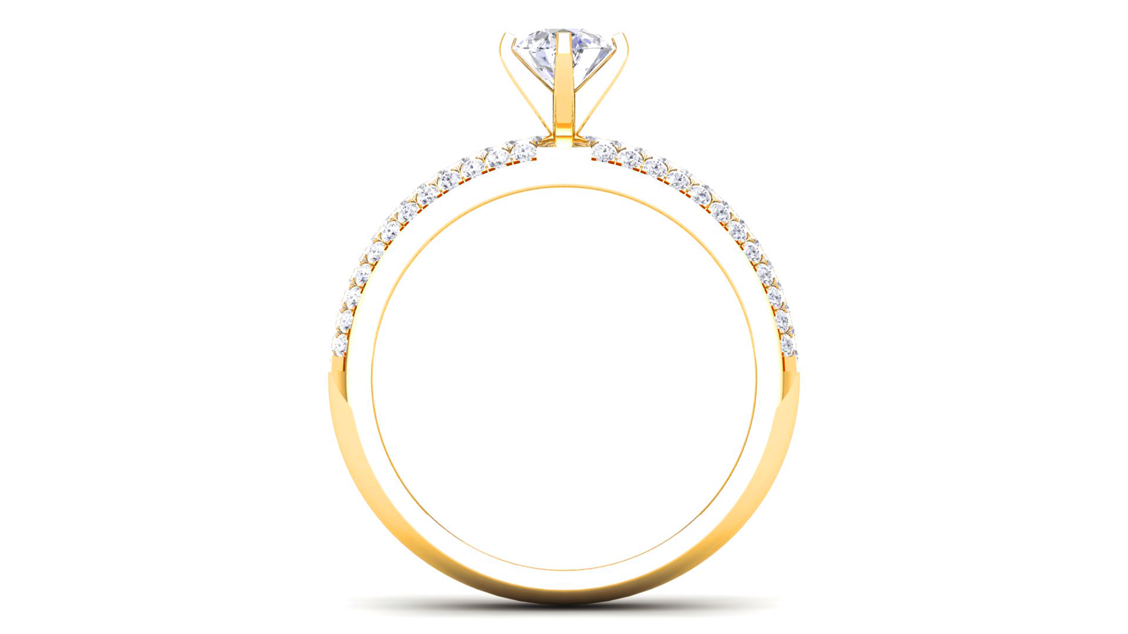 Women Solitaire Ring 3dm render details 3D print model_4