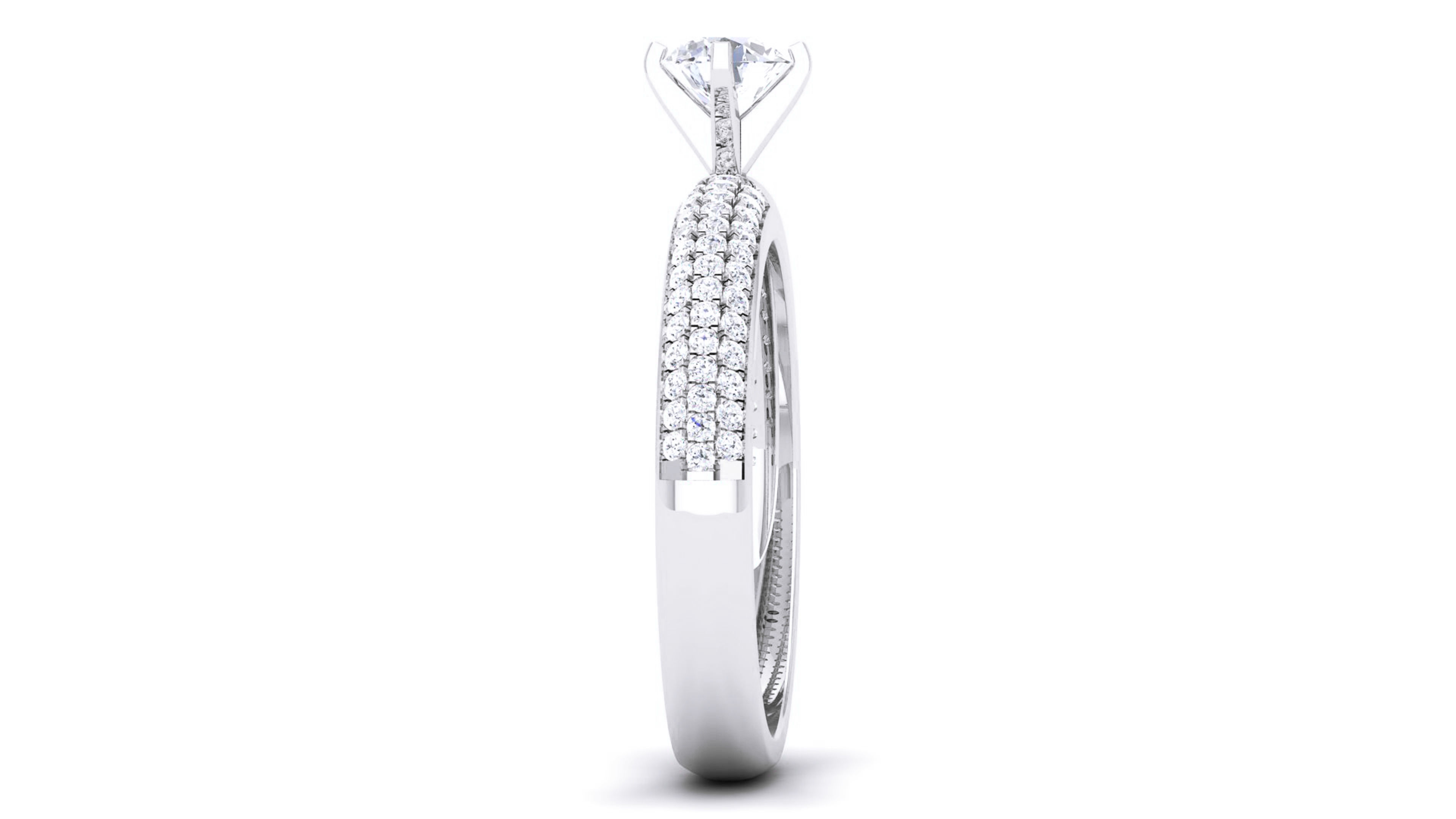 Women Solitaire Ring 3dm render details 3D print model_6