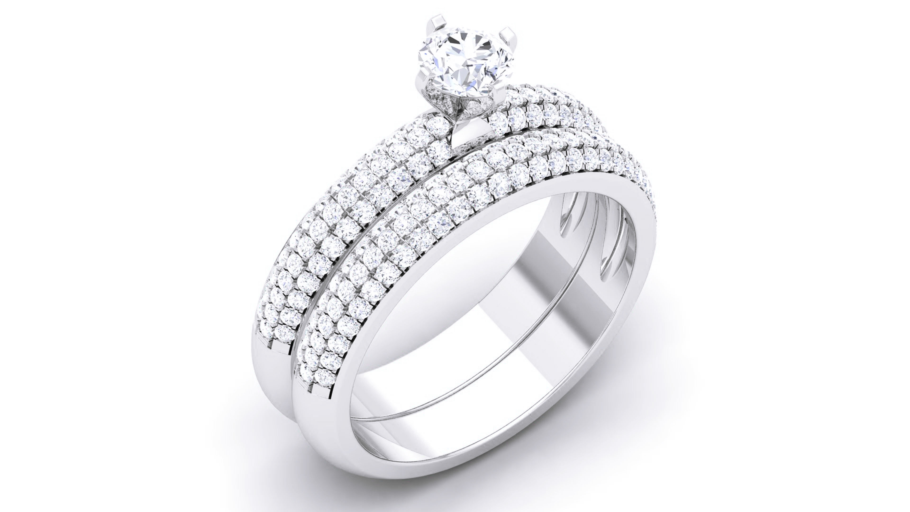 Women Solitaire Ring 3dm render details 3D print model_2