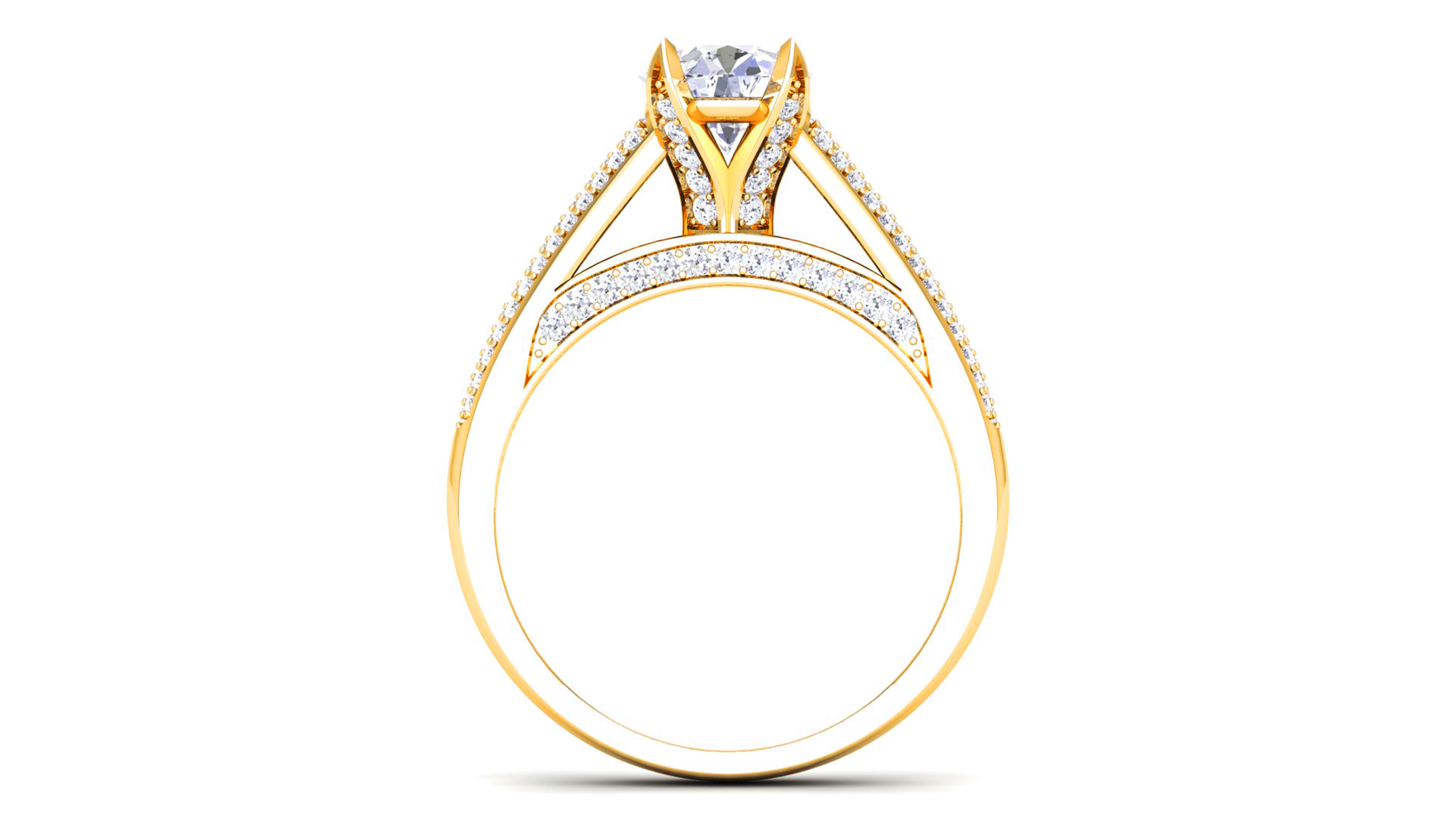Women Solitaire Ring 3dm render details 3D print model_5