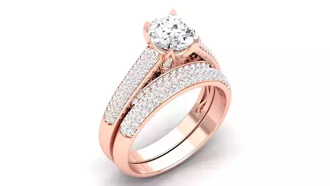 Women Solitaire Ring 3dm render details 3D print model