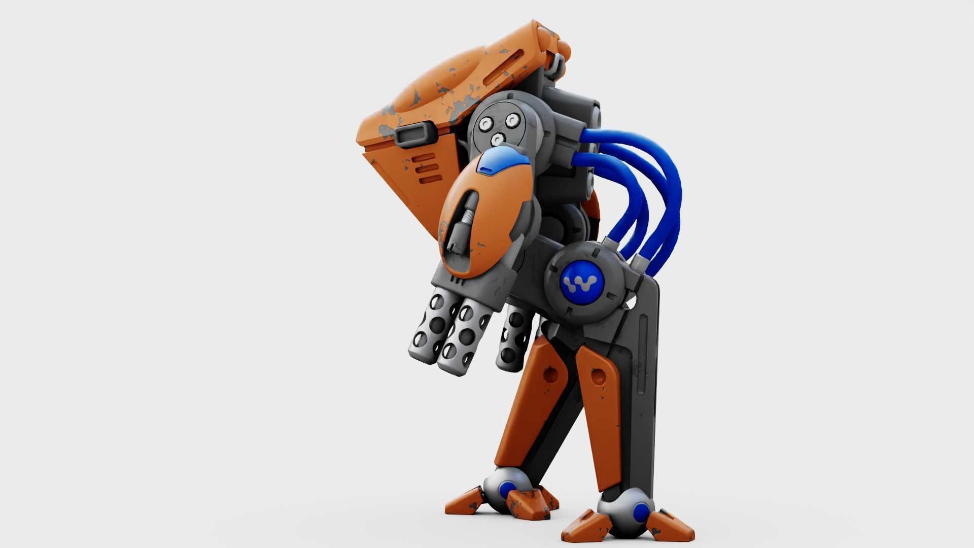 BATTLE DROID TORROUS RIGGED 3D model_9