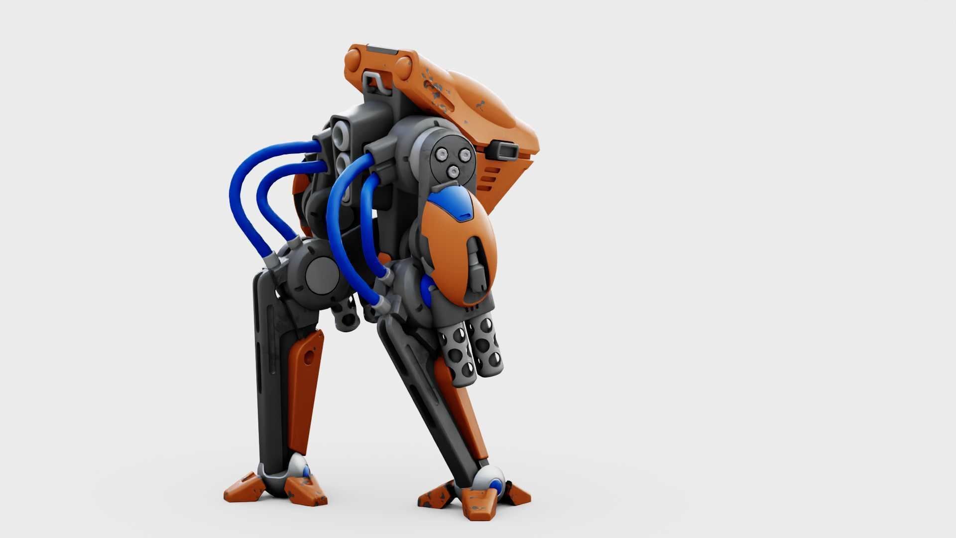 BATTLE DROID TORROUS RIGGED 3D model_15