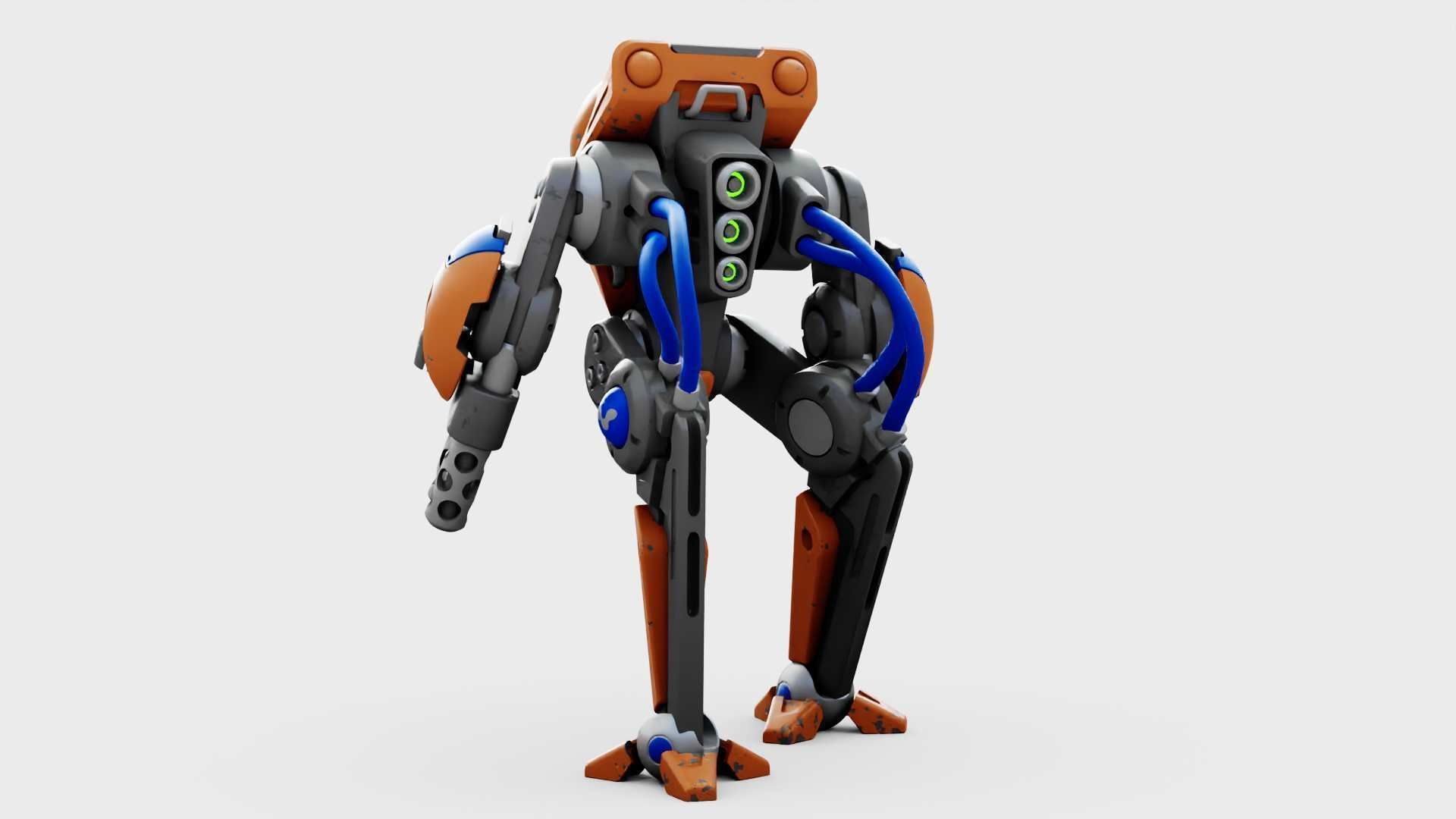 BATTLE DROID TORROUS RIGGED 3D model_12