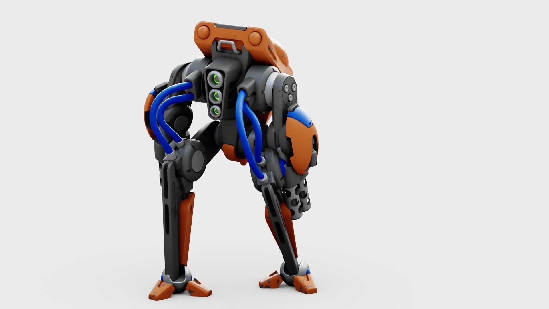 BATTLE DROID TORROUS RIGGED 3D model_14