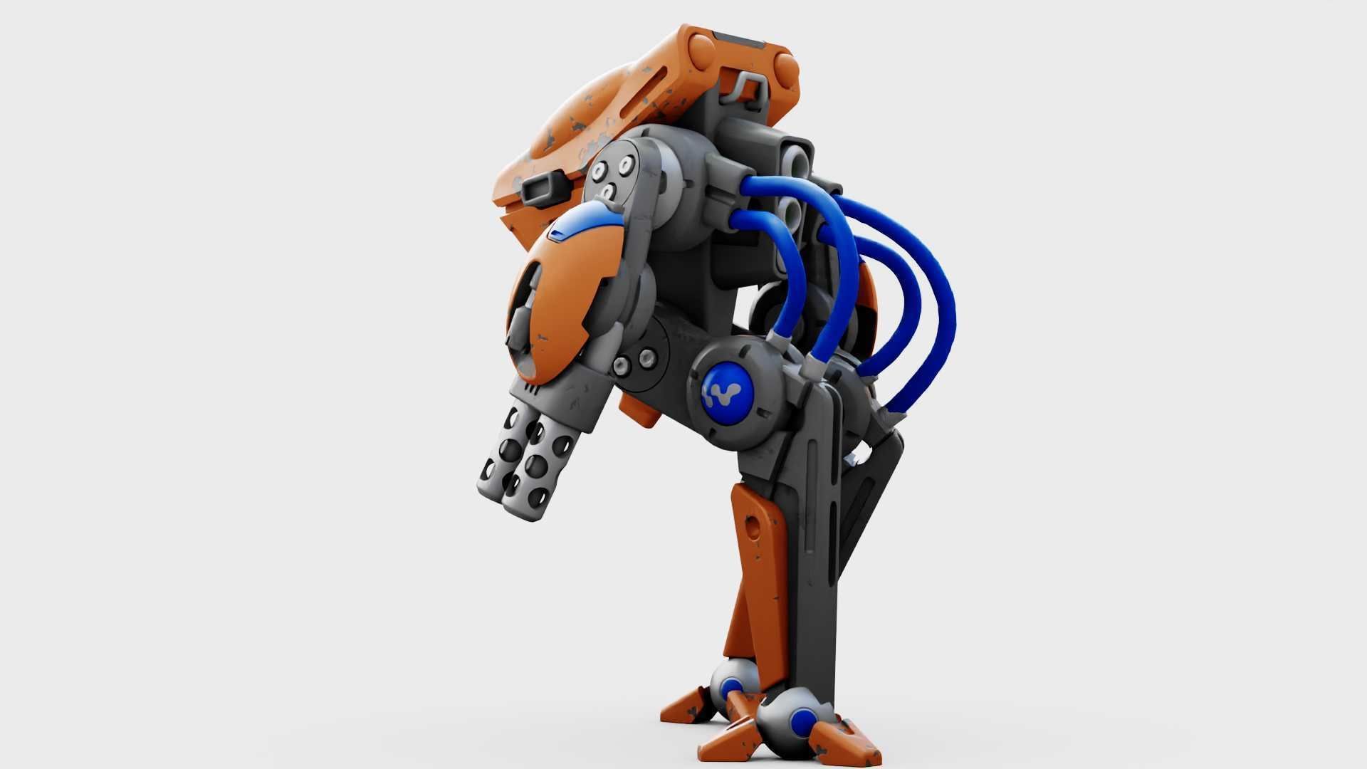 BATTLE DROID TORROUS RIGGED 3D model_10