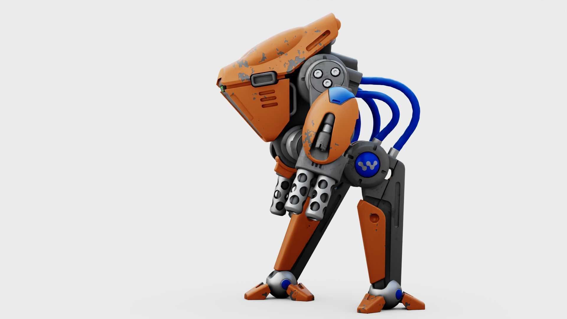 BATTLE DROID TORROUS RIGGED 3D model_8