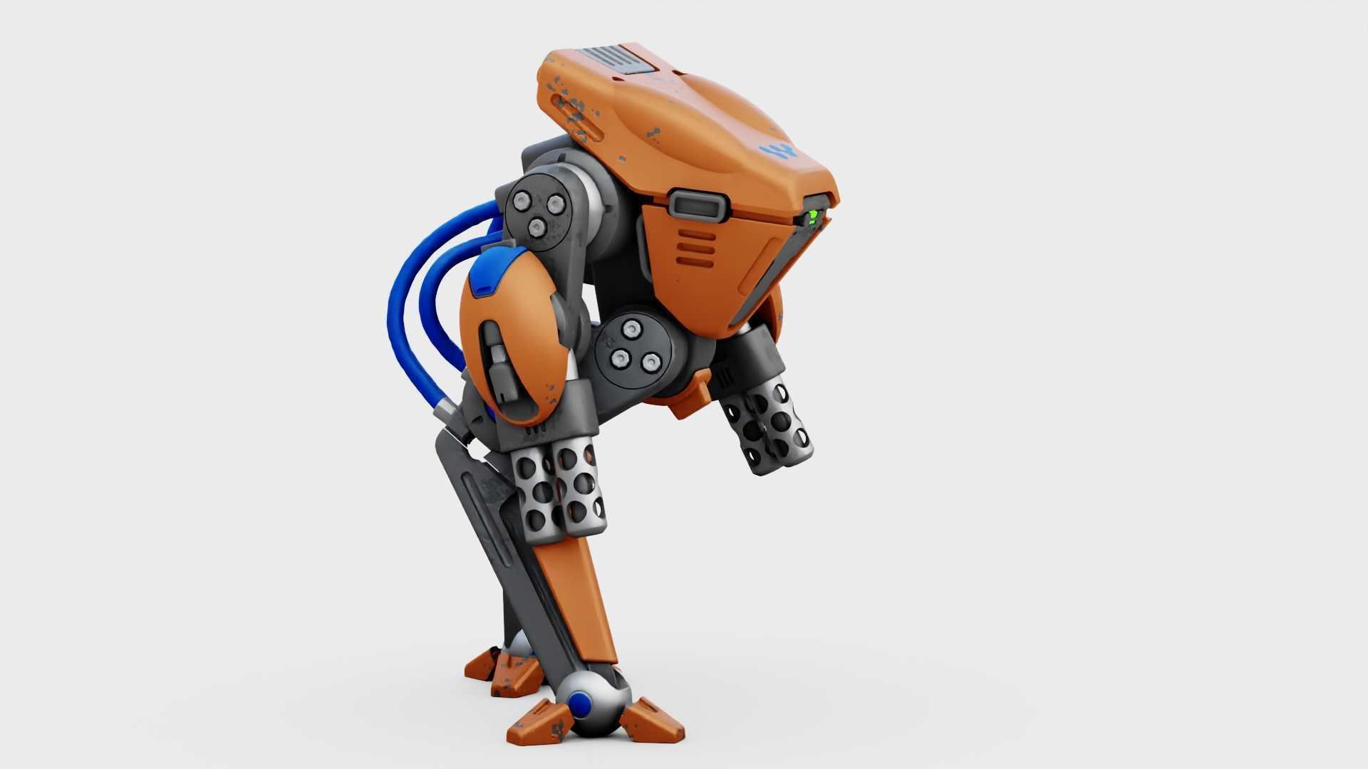 BATTLE DROID TORROUS RIGGED 3D model_17