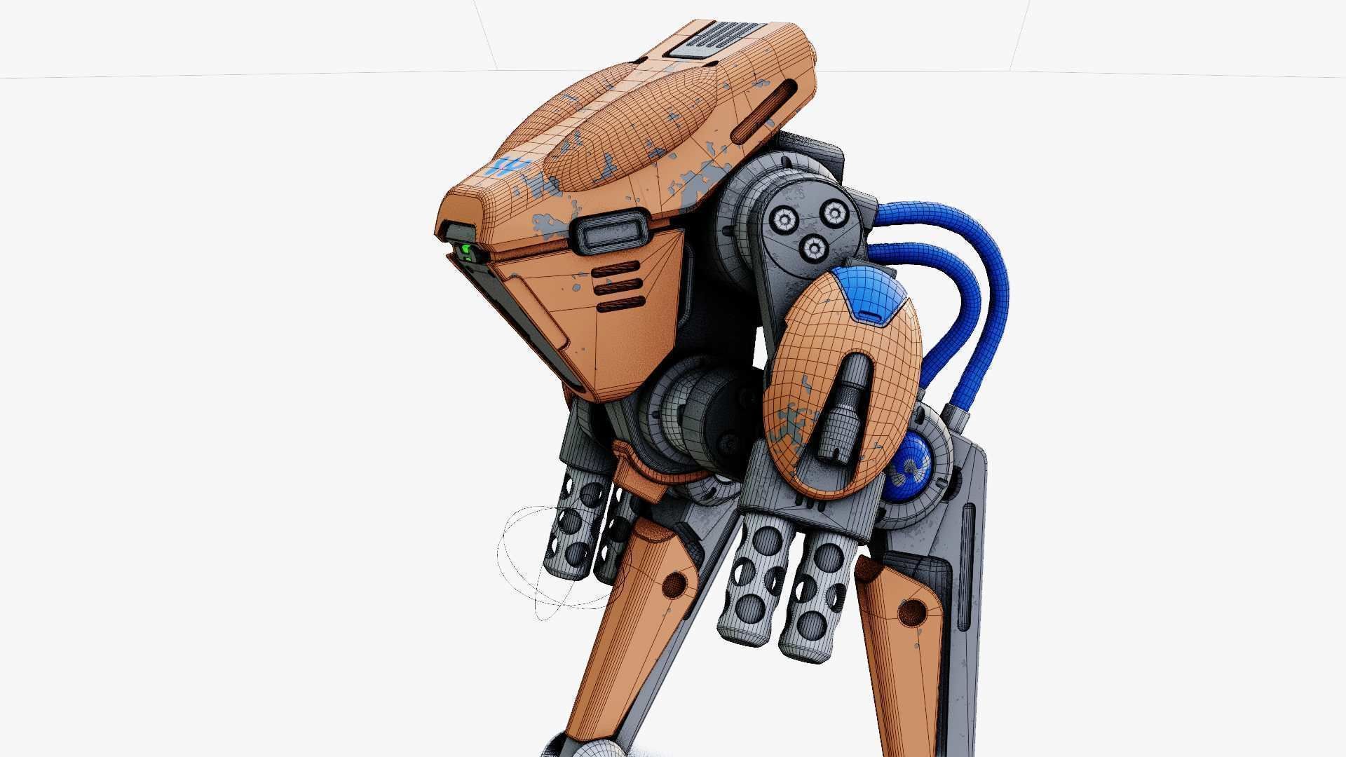 BATTLE DROID TORROUS RIGGED 3D model_38